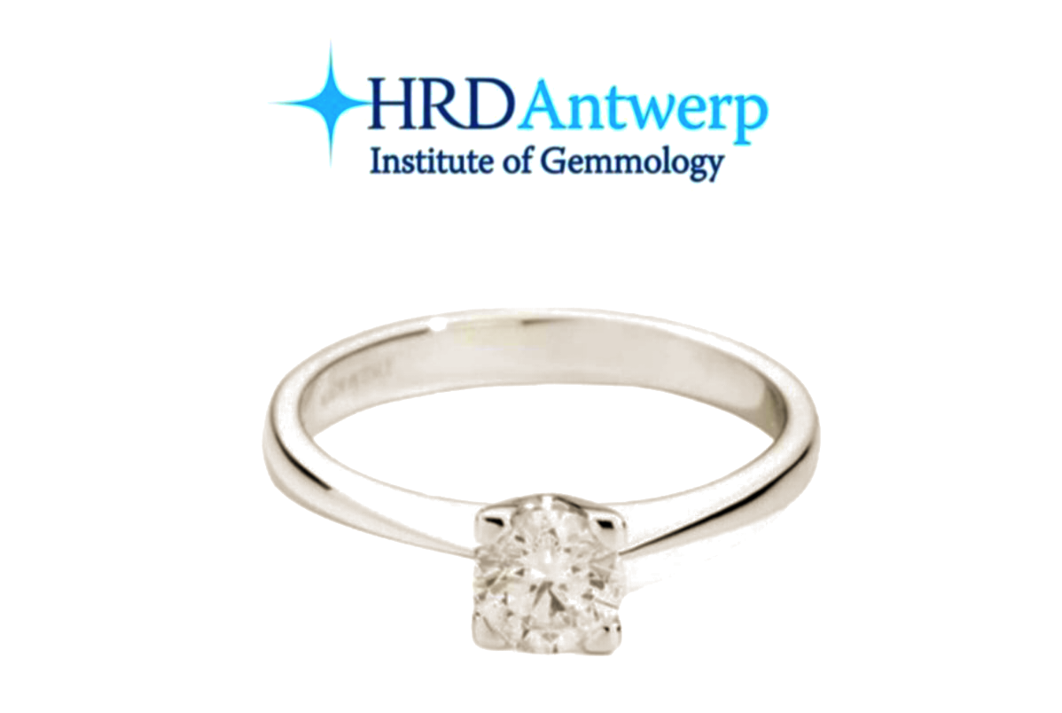 HRD-zertifizierter Solitärring mit 0,25 ct zentralem Naturdiamanten