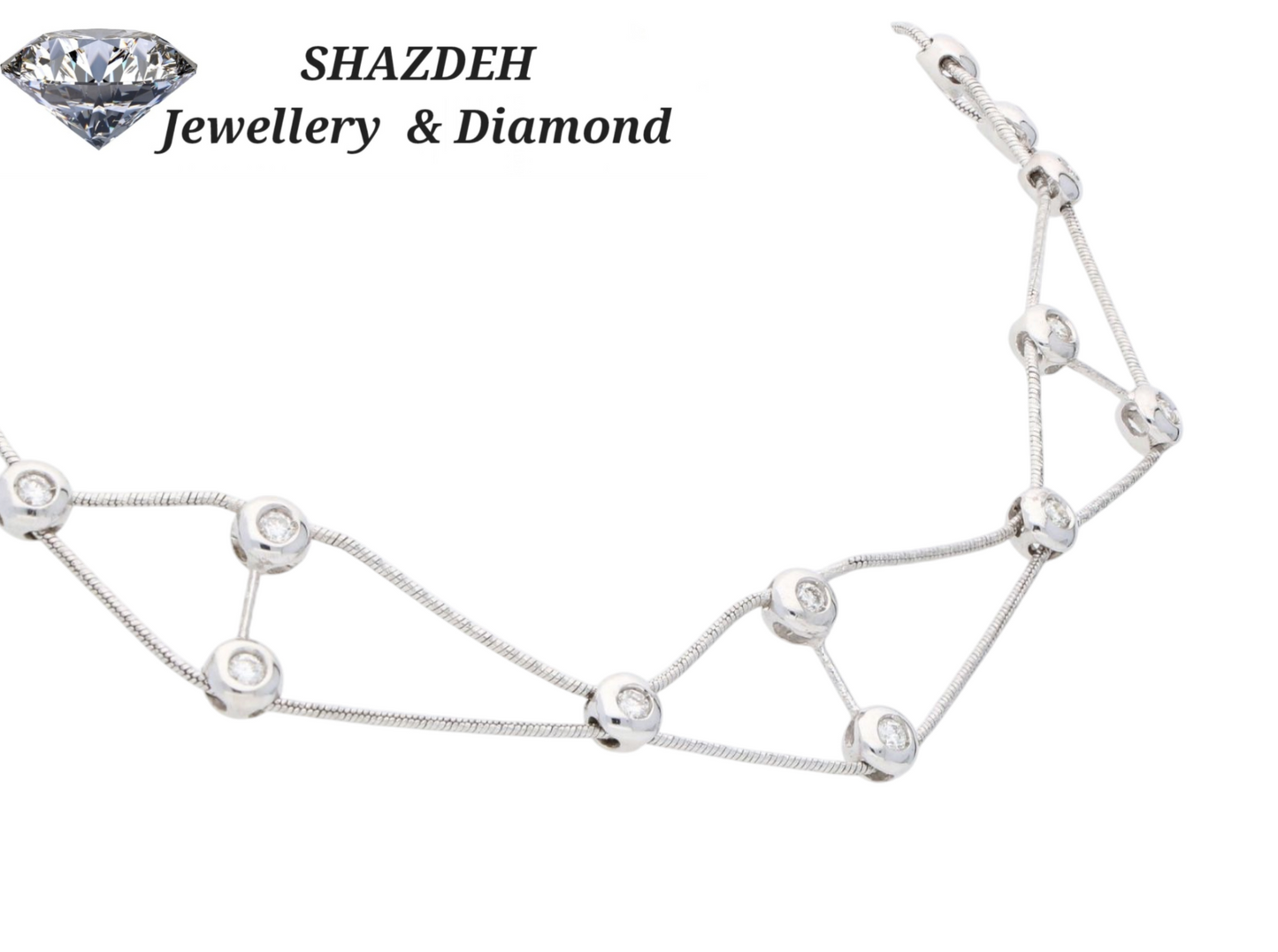 Collana in oro con diamanti naturali 1.00ct