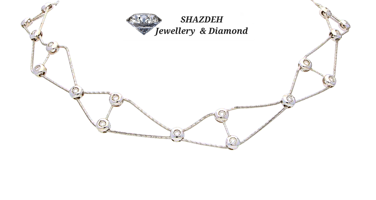 Collana in oro con diamanti naturali 1.00ct