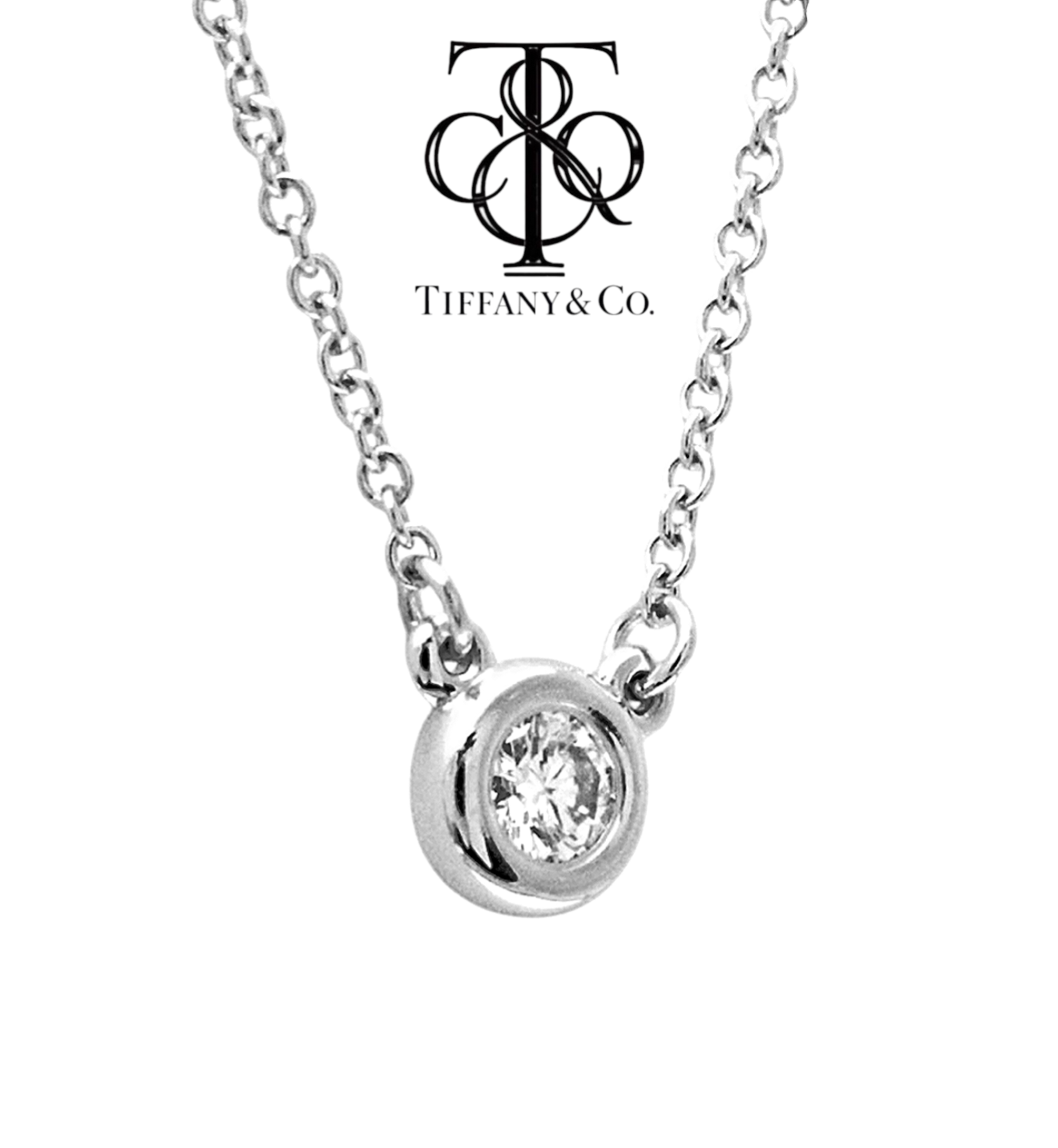 Ciondolo in oro con diamante naturale 0.11 ct (Tiffany & co)