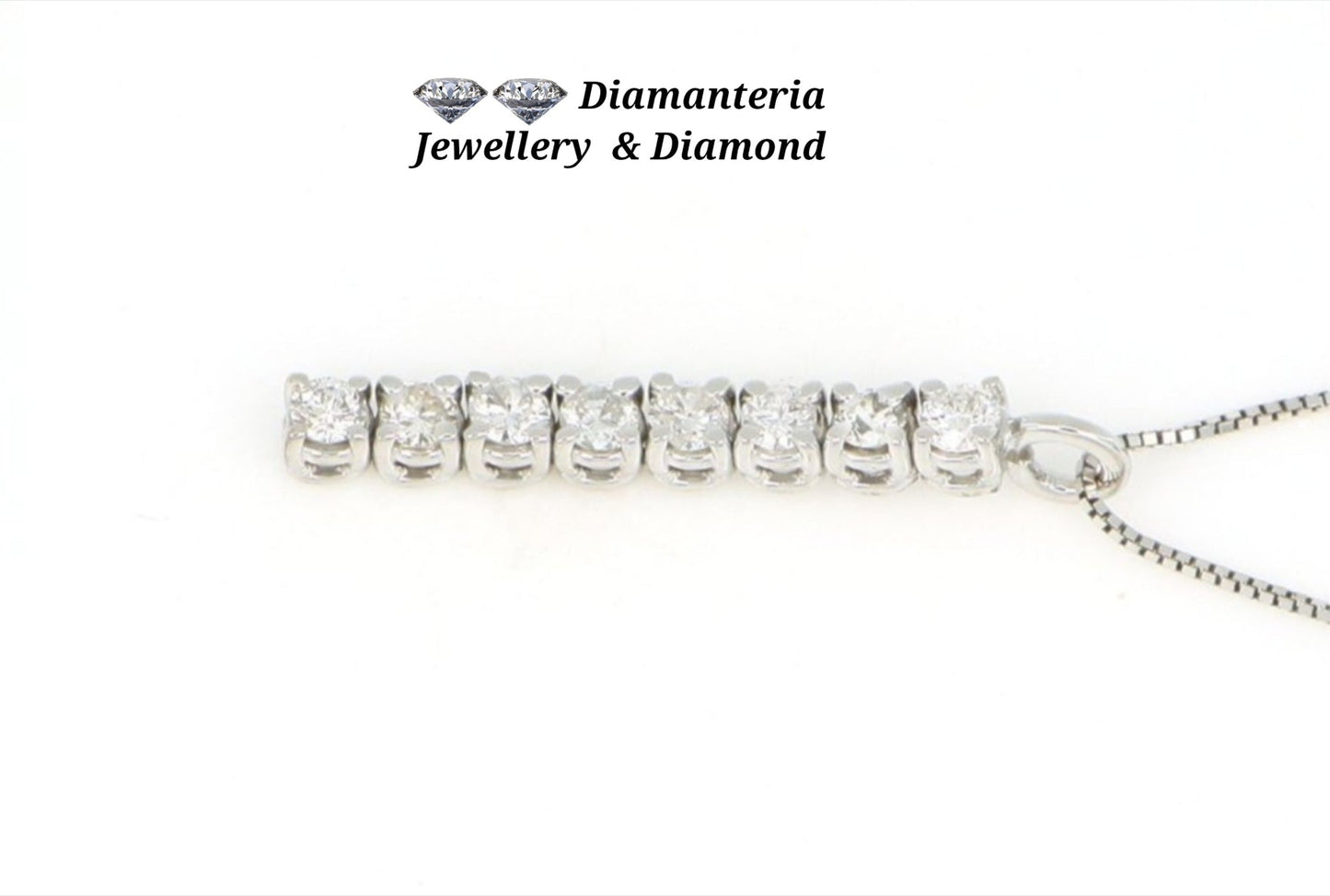 Ciondolo tennis in oro e diamante naturale 0.56ct