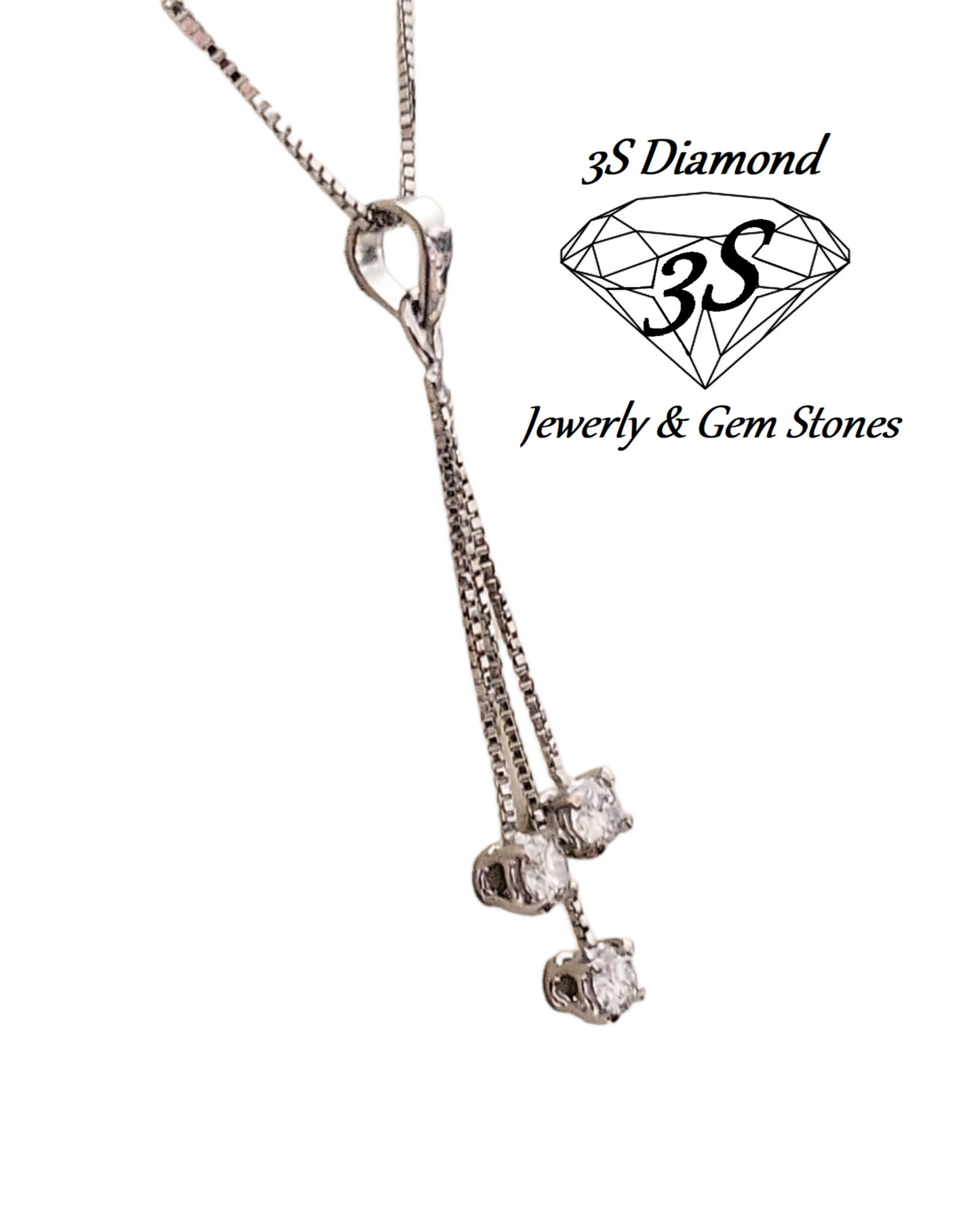 pendente a strisce in oro bianco 18k e diamante aturale 0,30ct