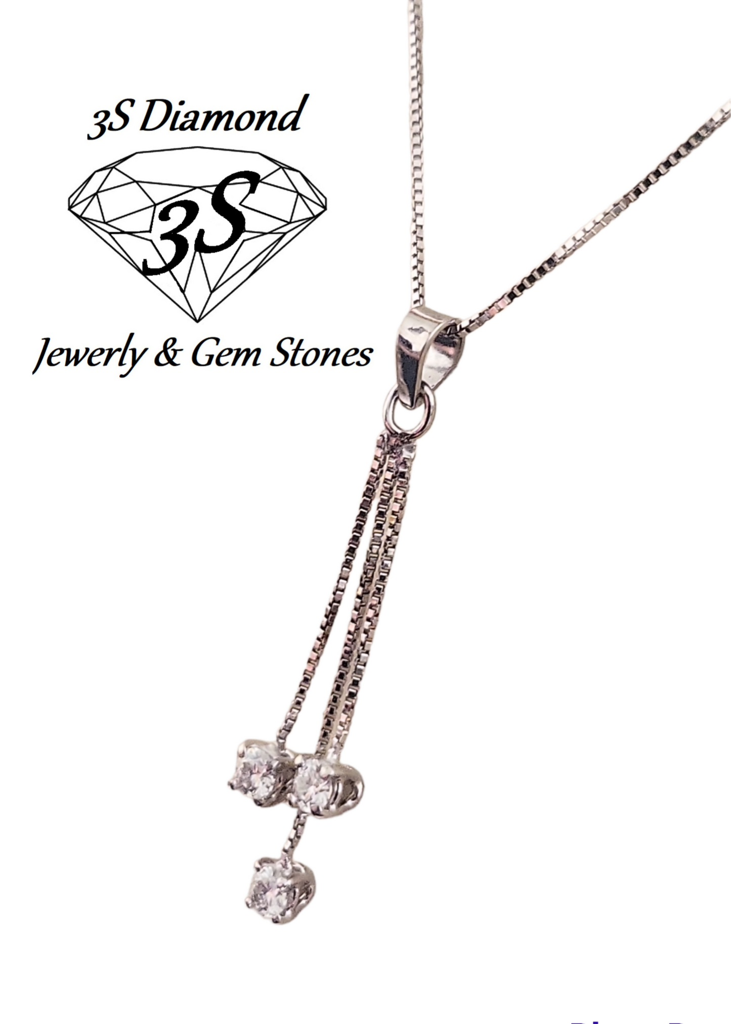pendente a strisce in oro bianco 18k e diamante aturale 0,30ct