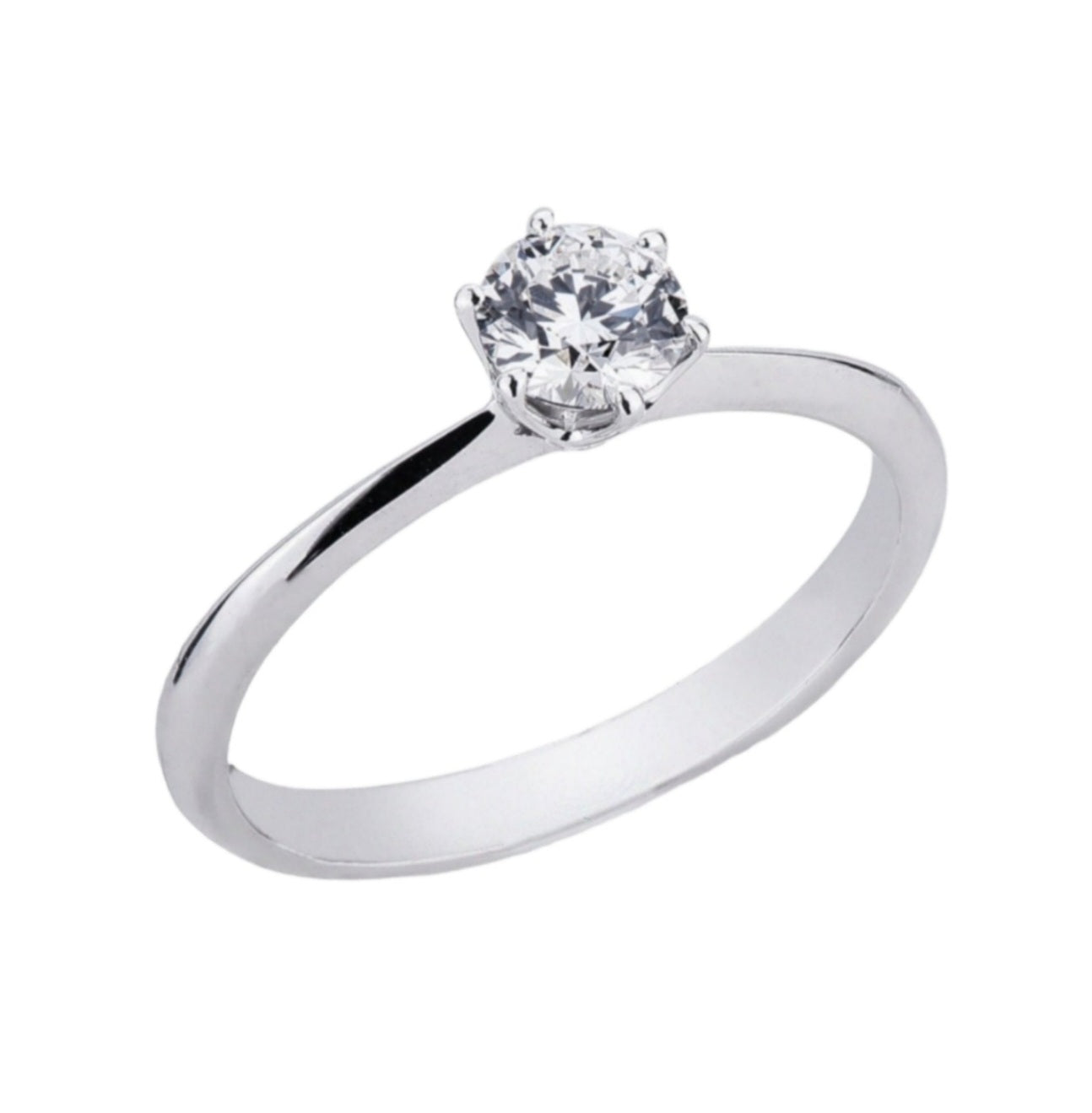 Anello solitario diamante naturale 1.00 ct certificato IGI D IF
