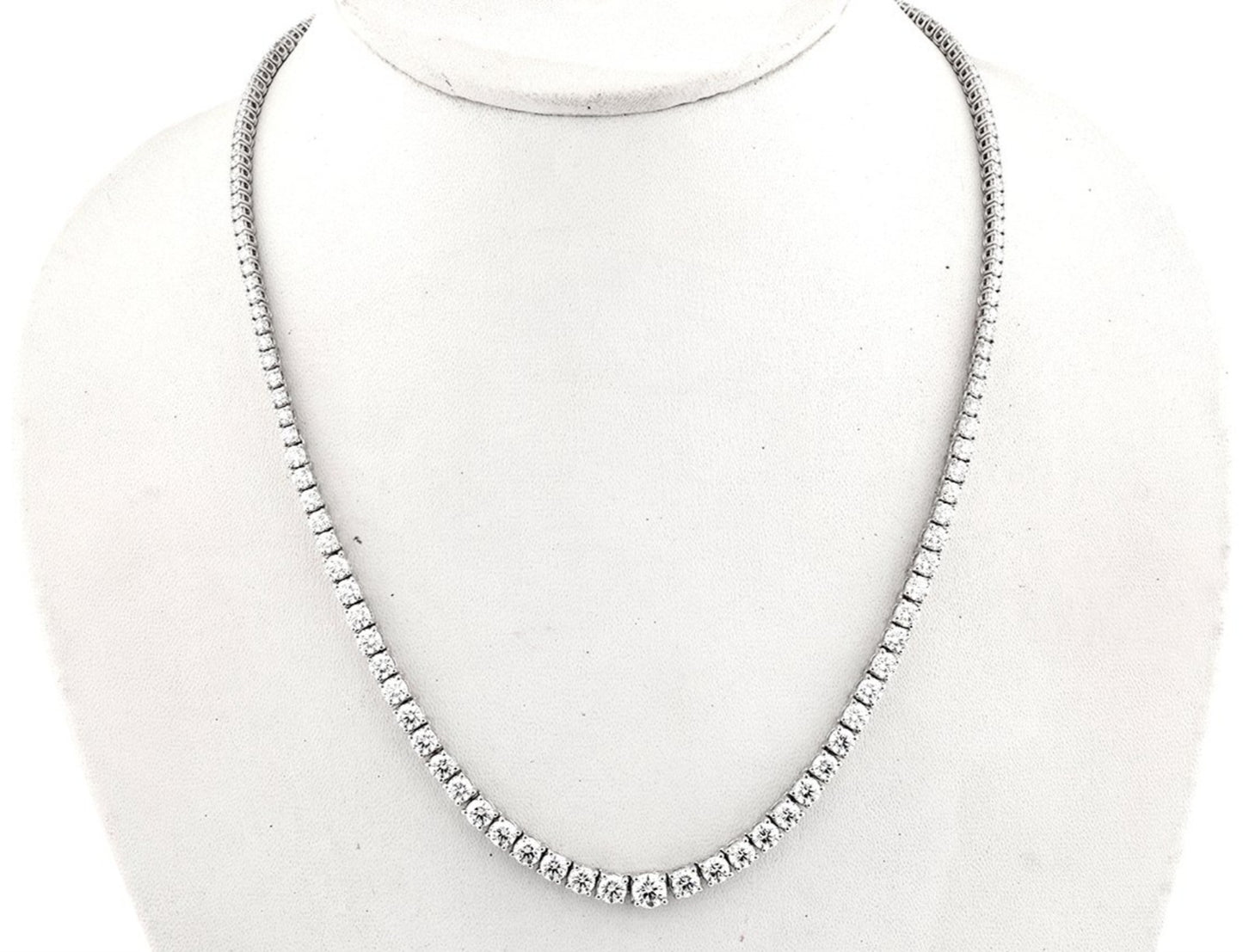 Collana tennis in oro 18k e diamanti naturali 9.90ct certificato IGI