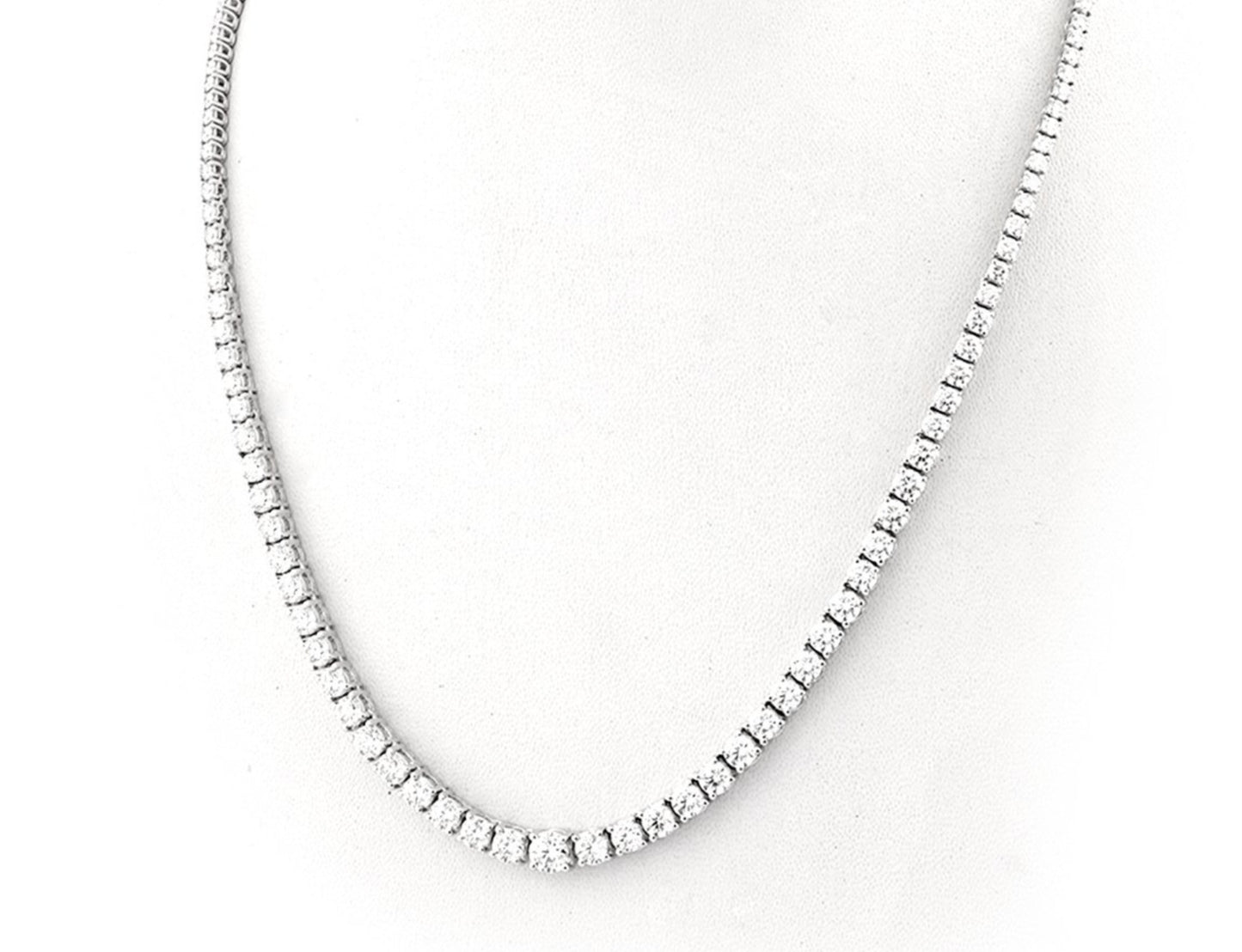 Collana tennis in oro 18k e diamanti naturali 9.90ct certificato IGI