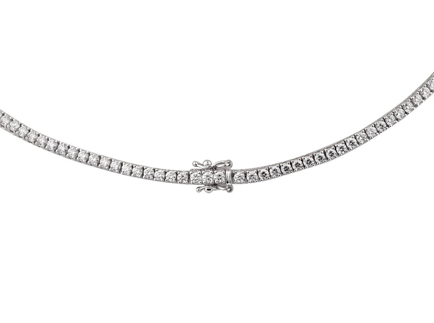 Collana tennis in oro 18k e diamanti naturali 9.90ct certificato IGI