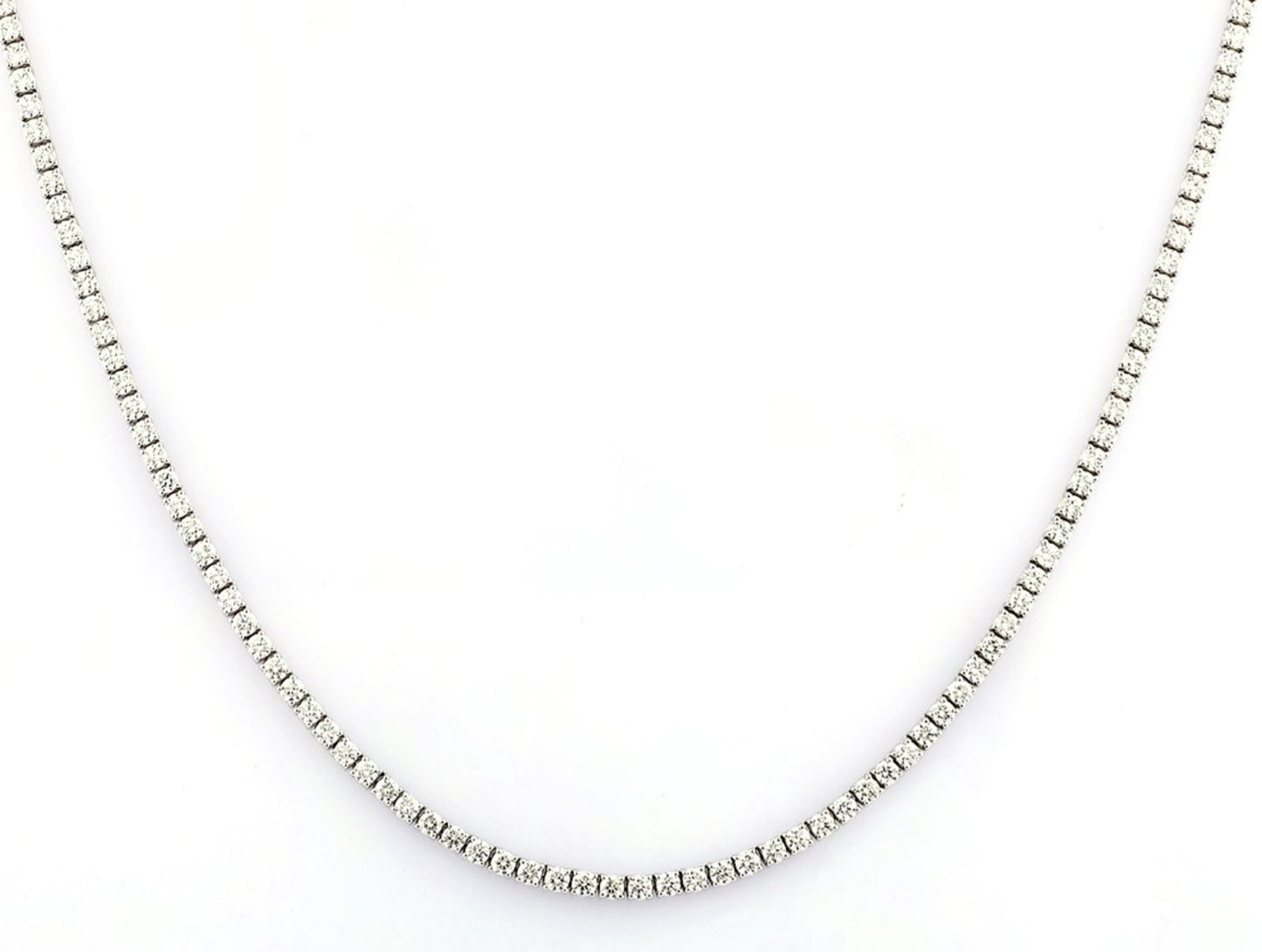 Collana tennis in oro 18k e diamanti naturali 11 ct certificato IGI