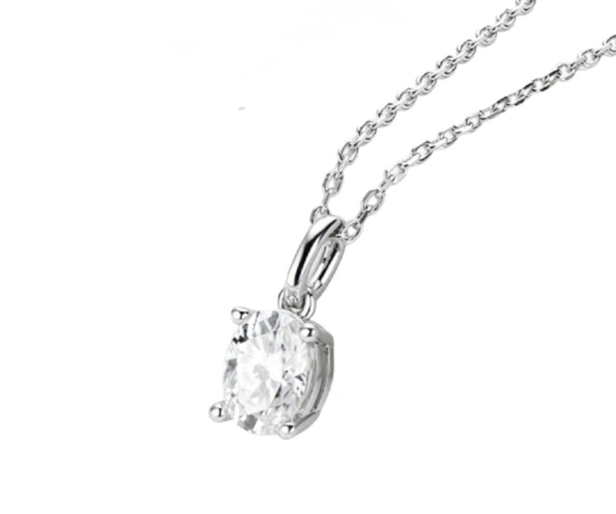 HRD ANTWERP Anhänger ovaler Lichtpunkt Gold und Naturdiamant 0,15 ct