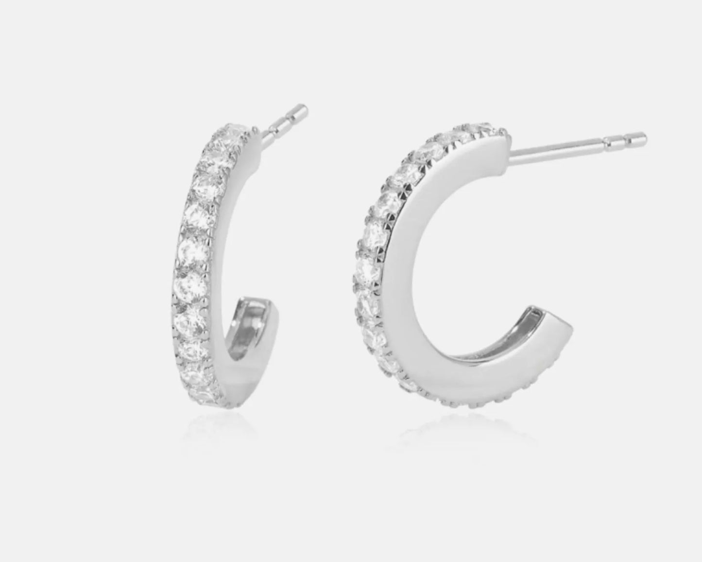 Orecchini a cerchio - 18 carati Oro bianco 1.80 ct Diamante (Naturale)