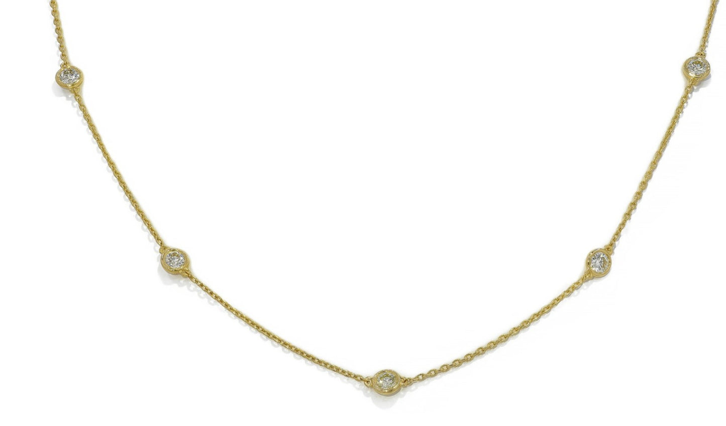 Collana - 18 carati Oro giallo - 1.10ct. tw. Diamante (Naturale)