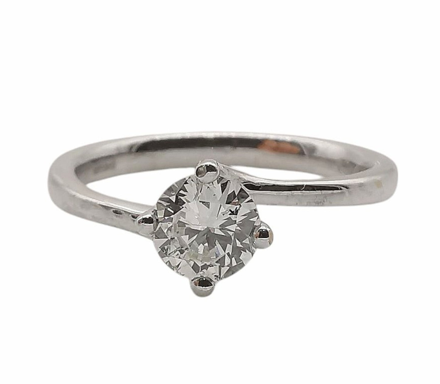 Anello - 18 carati Oro bianco - 0.55ct. tw. Diamante (Naturale)