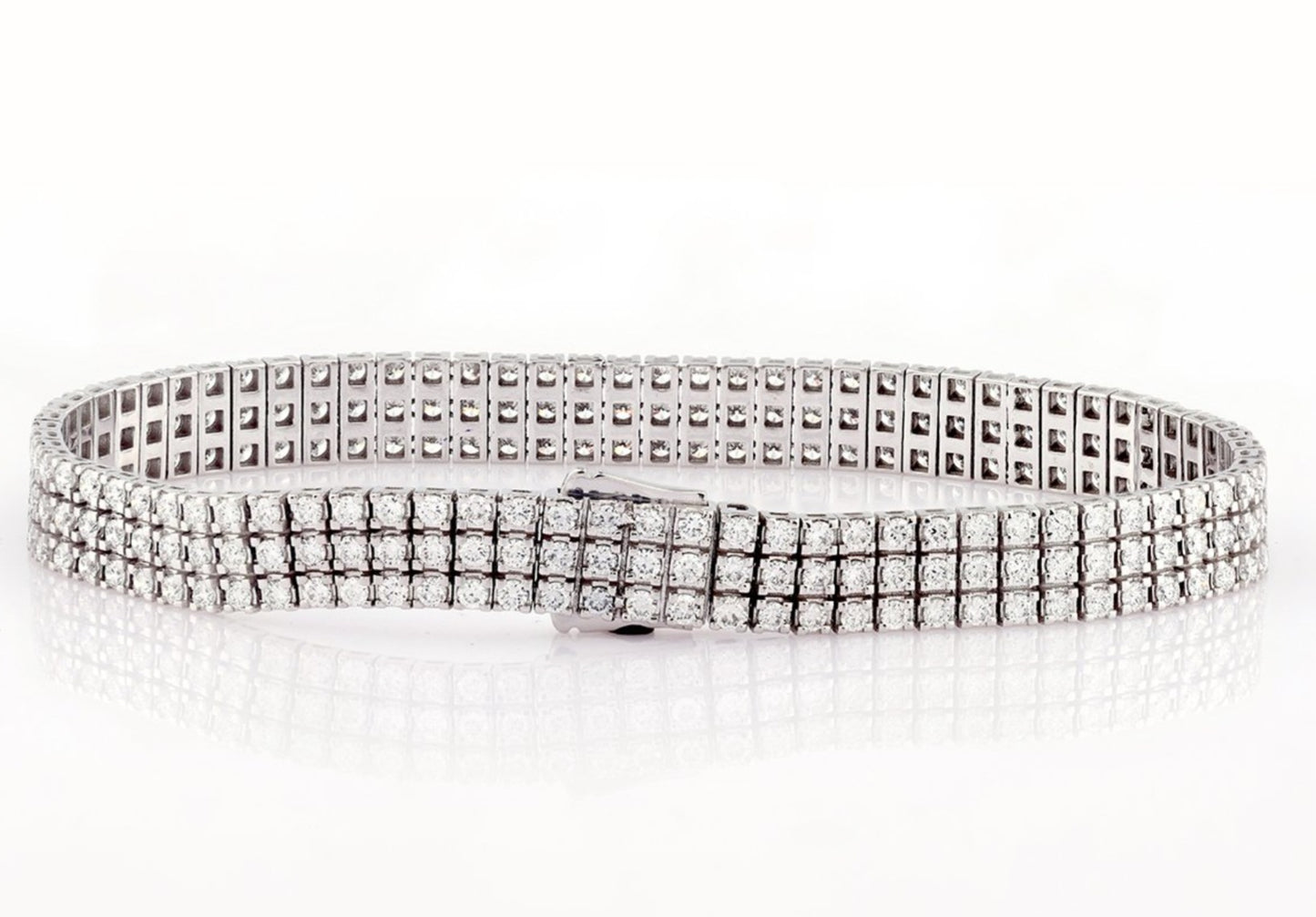 Bracciale tennis in oro bianco e diamanti naturali 5.00ct