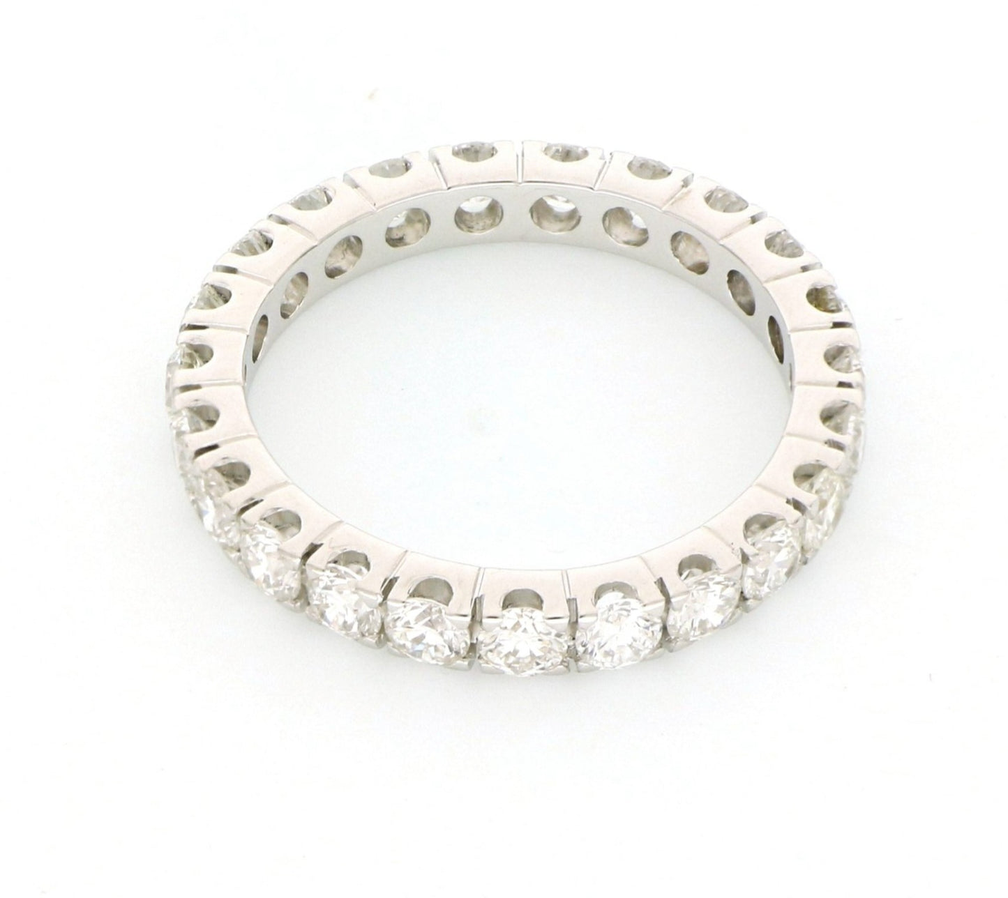 Anello riviera - 18 carati Oro bianco - 1.68ct. tw. Diamante (Naturale)