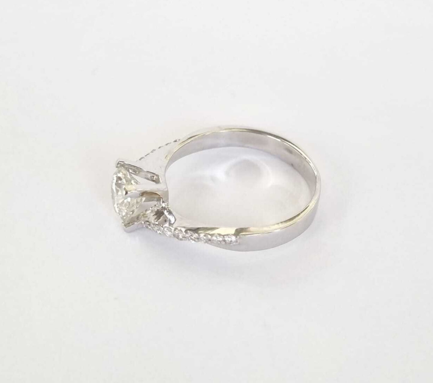 Anello di fidanzamento - 18 carati Oro bianco - 0.76 ct. tw. Diamante (N