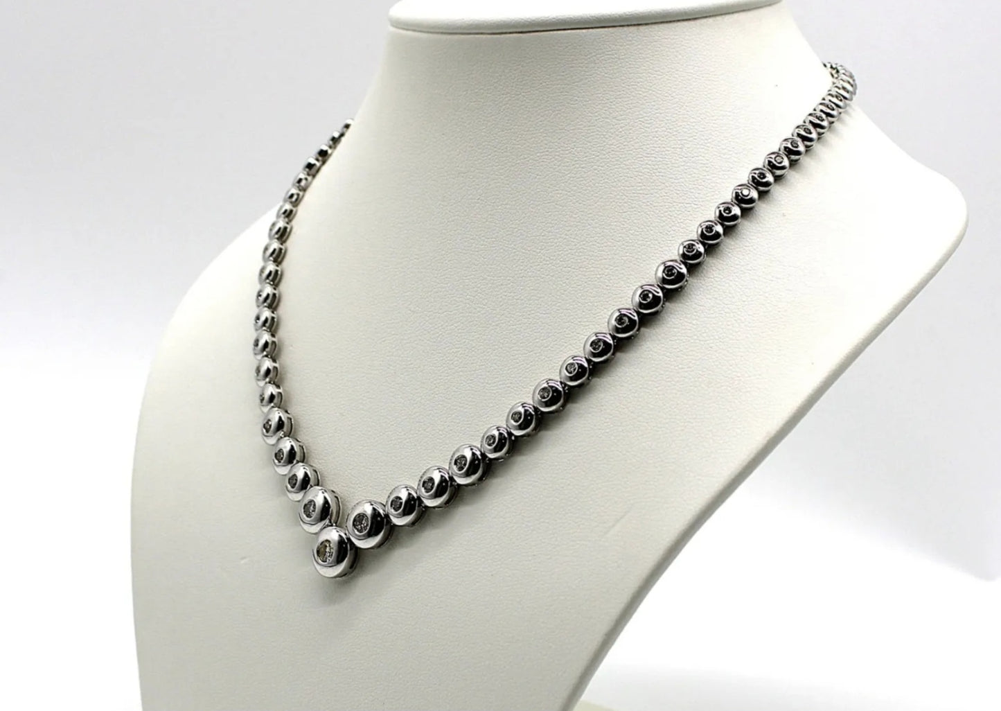 Collana - 18 carati Oro bianco - 6.80ct. tw. Diamante (Naturale)