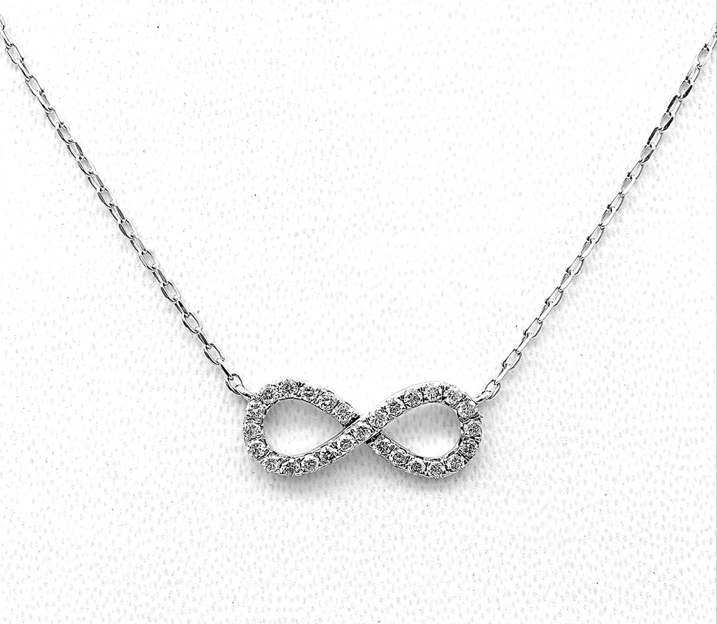 Collana con ciondolo - 18k bianco 0.21ct. tw. Diamante (Naturale)
