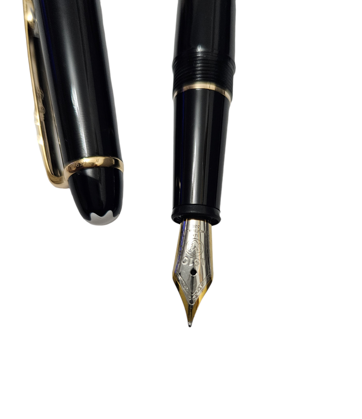 Juego de 2 bolígrafos, pluma estilográfica y bolígrafo 145 Montblanc Meisterstück Glacier Classique