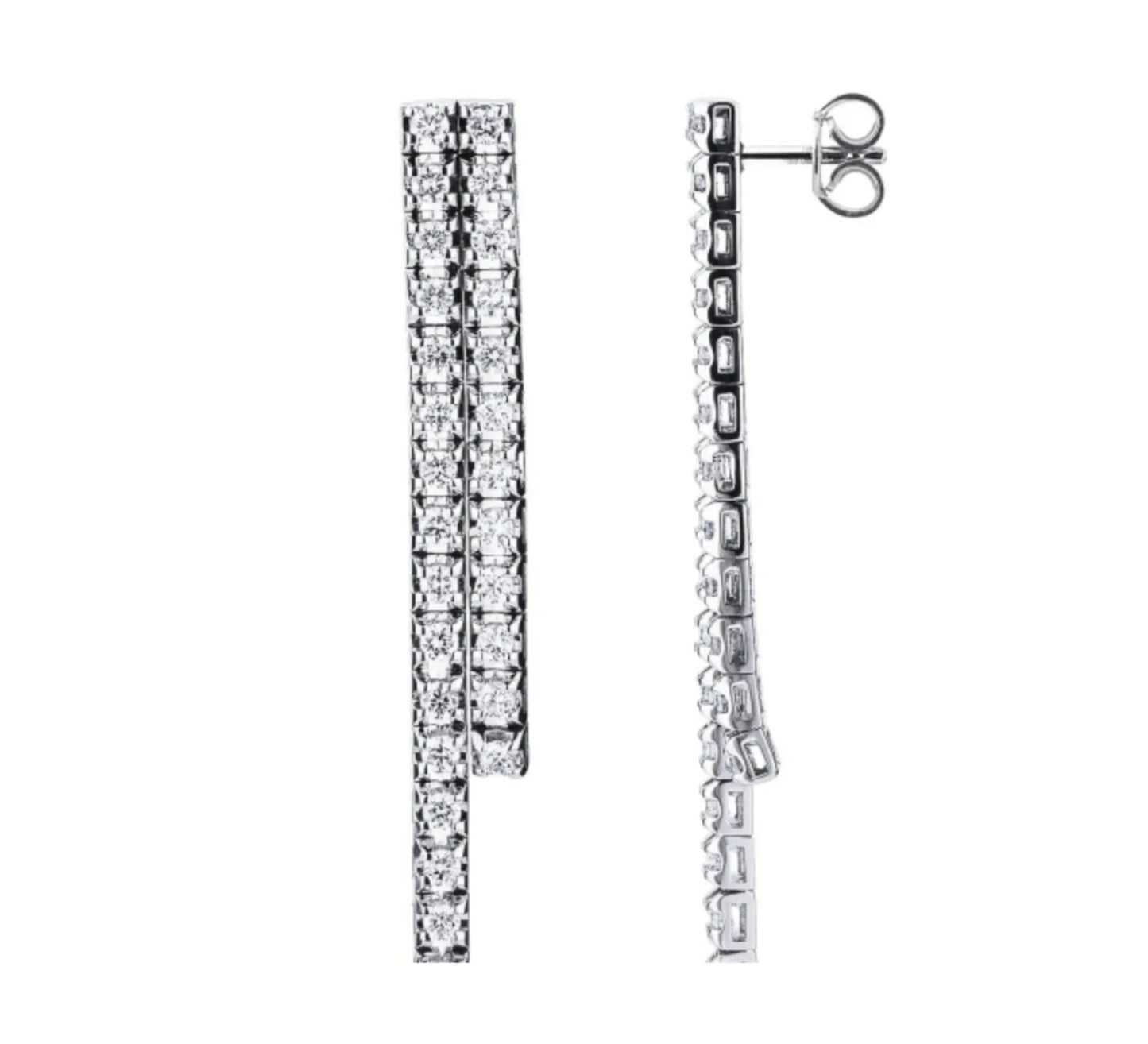 Orecchini tennis diamante naturale 1,78 ct