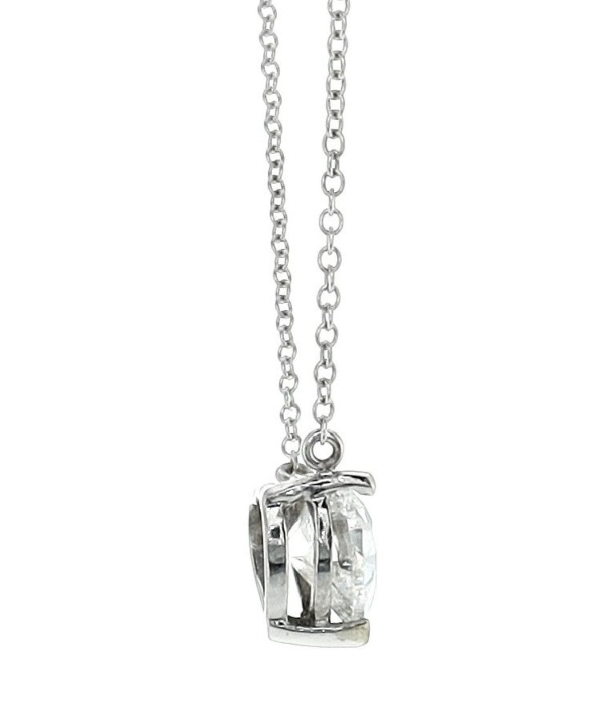 Collana punto luce in oro e diamante naturale cuore 0.25ct