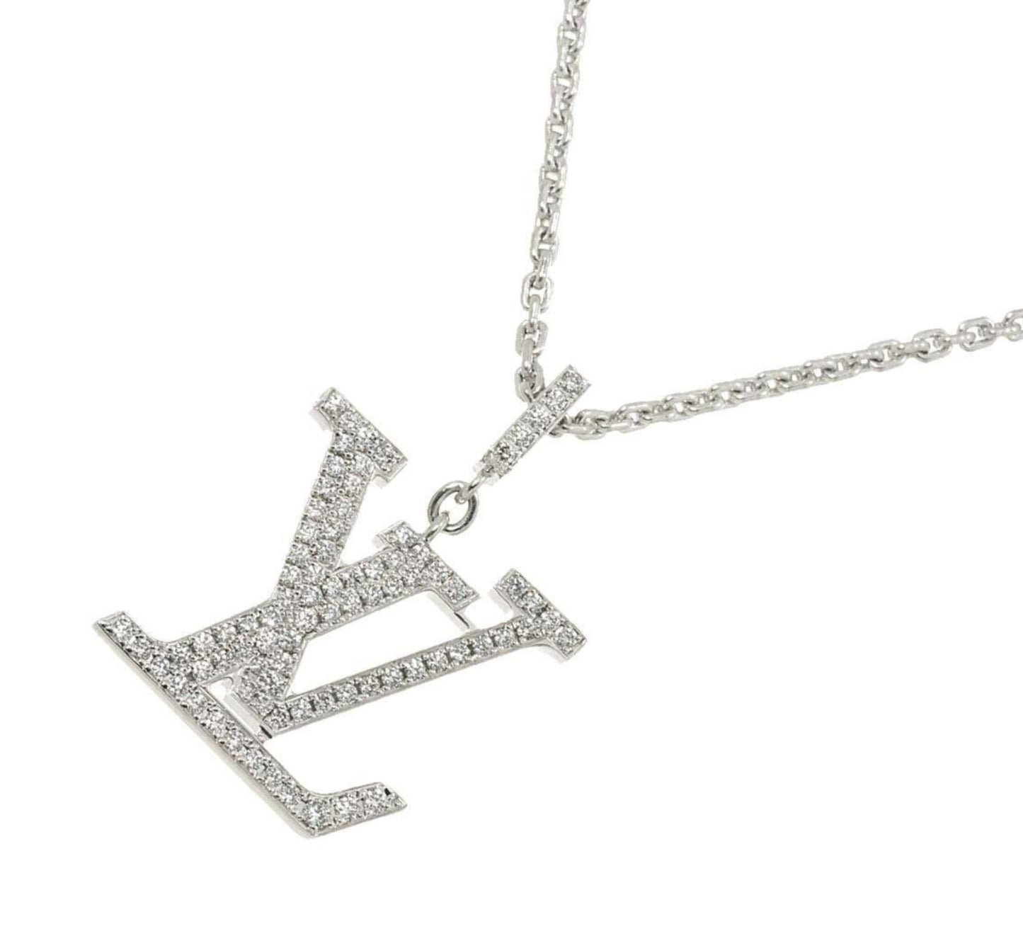 Collana in oro bianco 18k con diamanti naturali 0.60ct