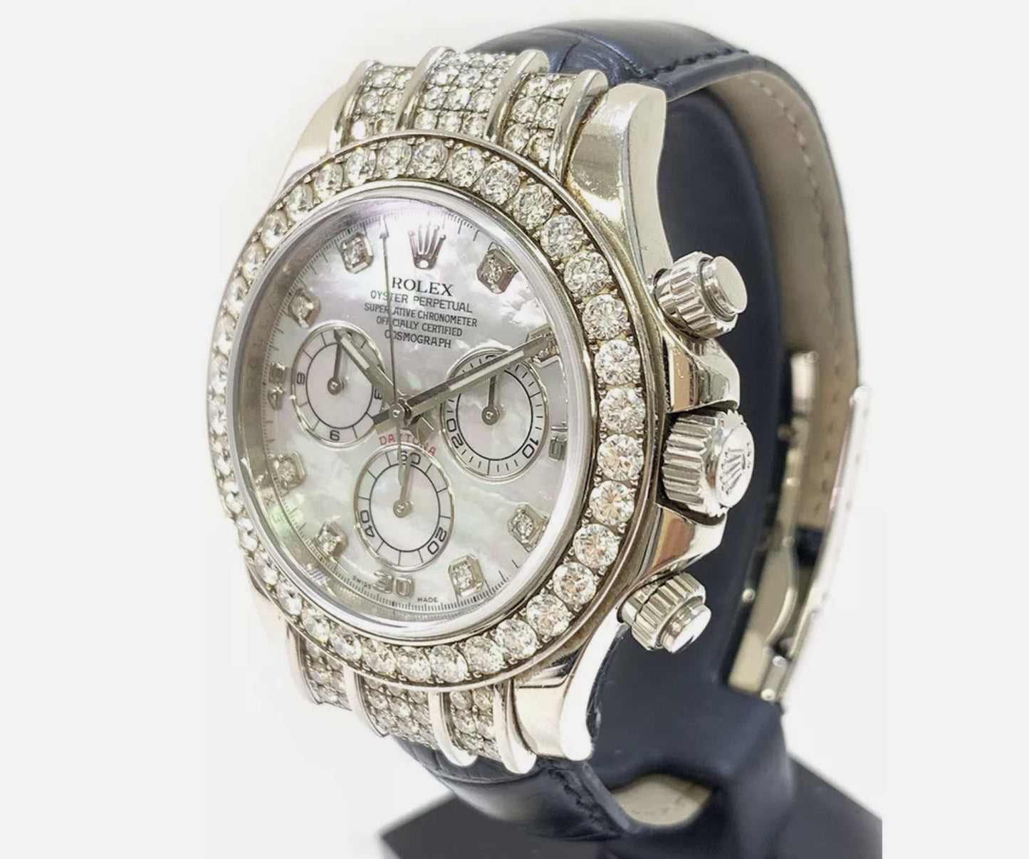 Orologio Rolex Daytona Oro Bianco 18k Madreperla Diamante