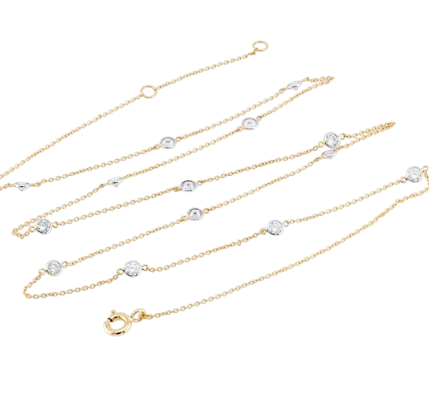 Collana in oro giallo 18k e diamanti naturali 1.40ct