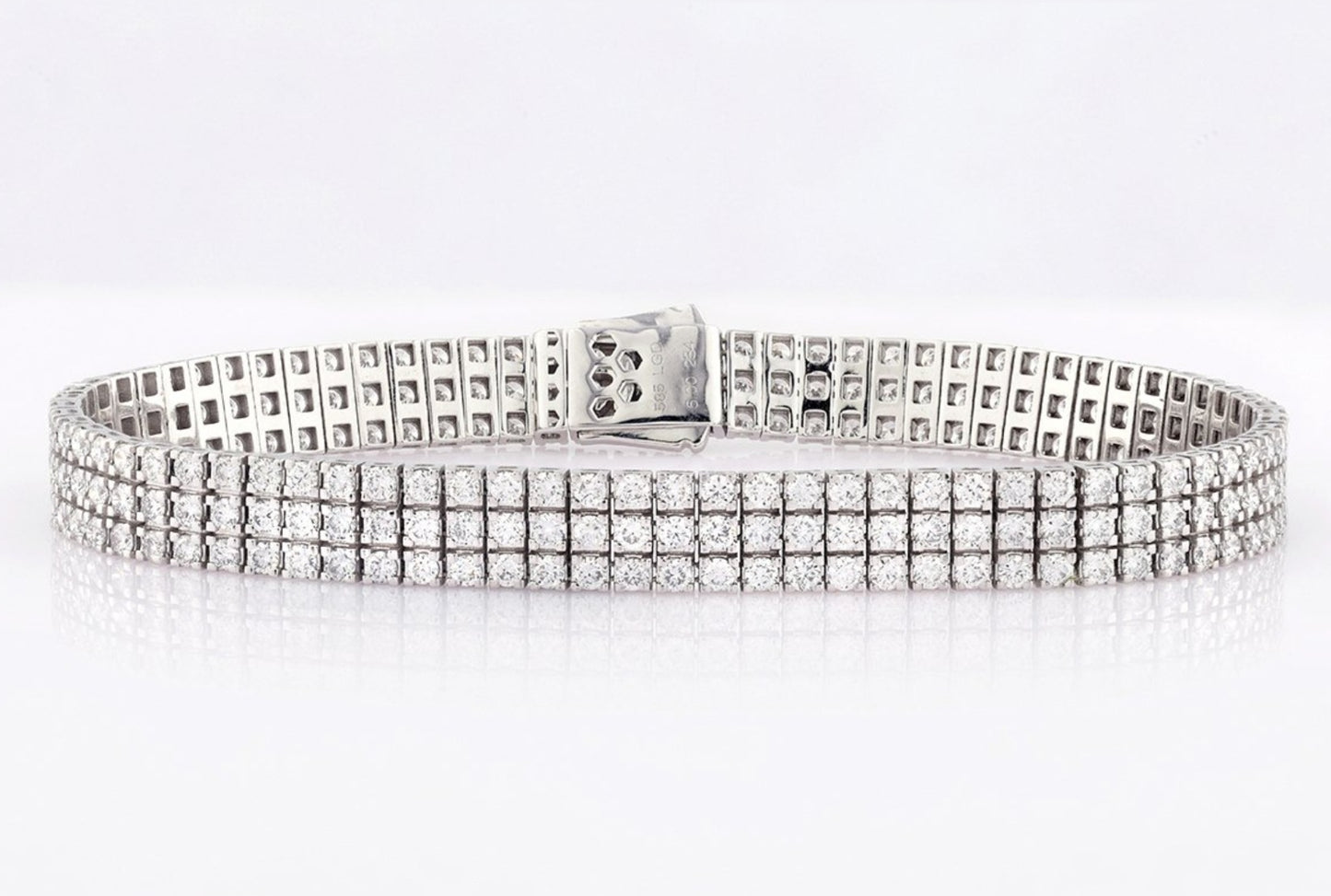 Bracciale tennis in oro bianco e diamanti naturali 5.00ct