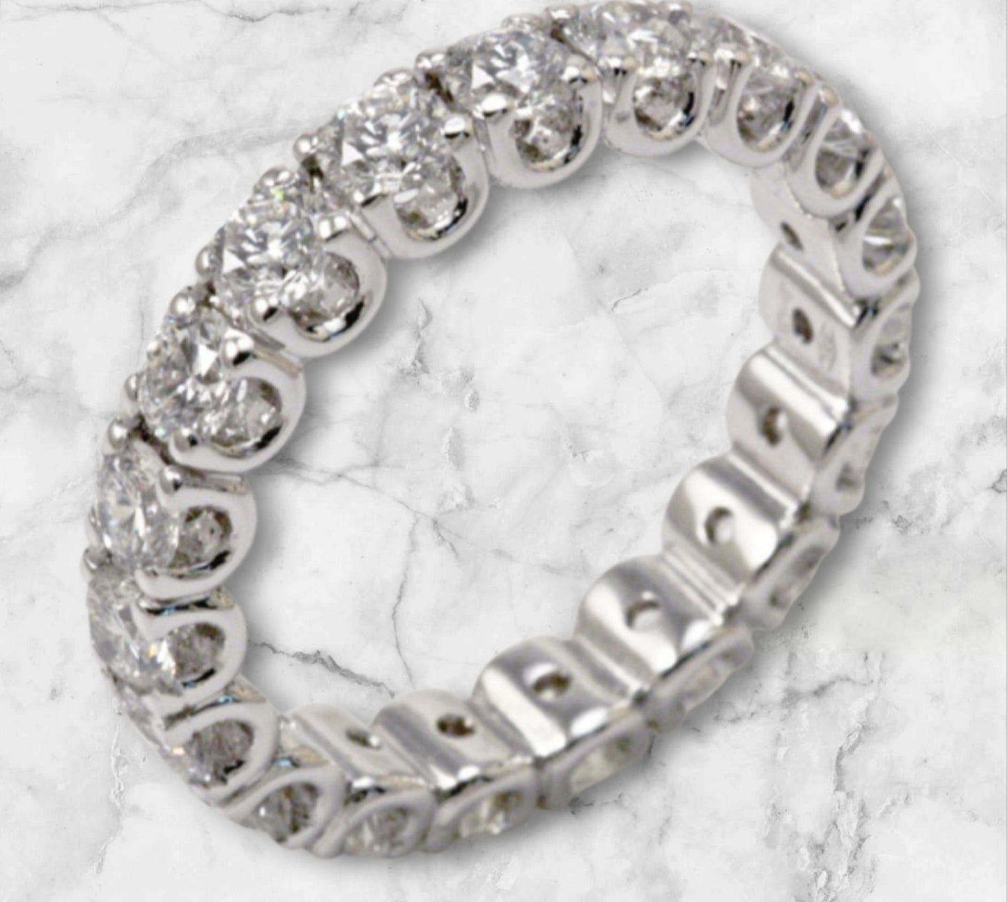 Anello - 18 carati Oro bianco - 2.05ct. tw. Diamante (Naturale)
