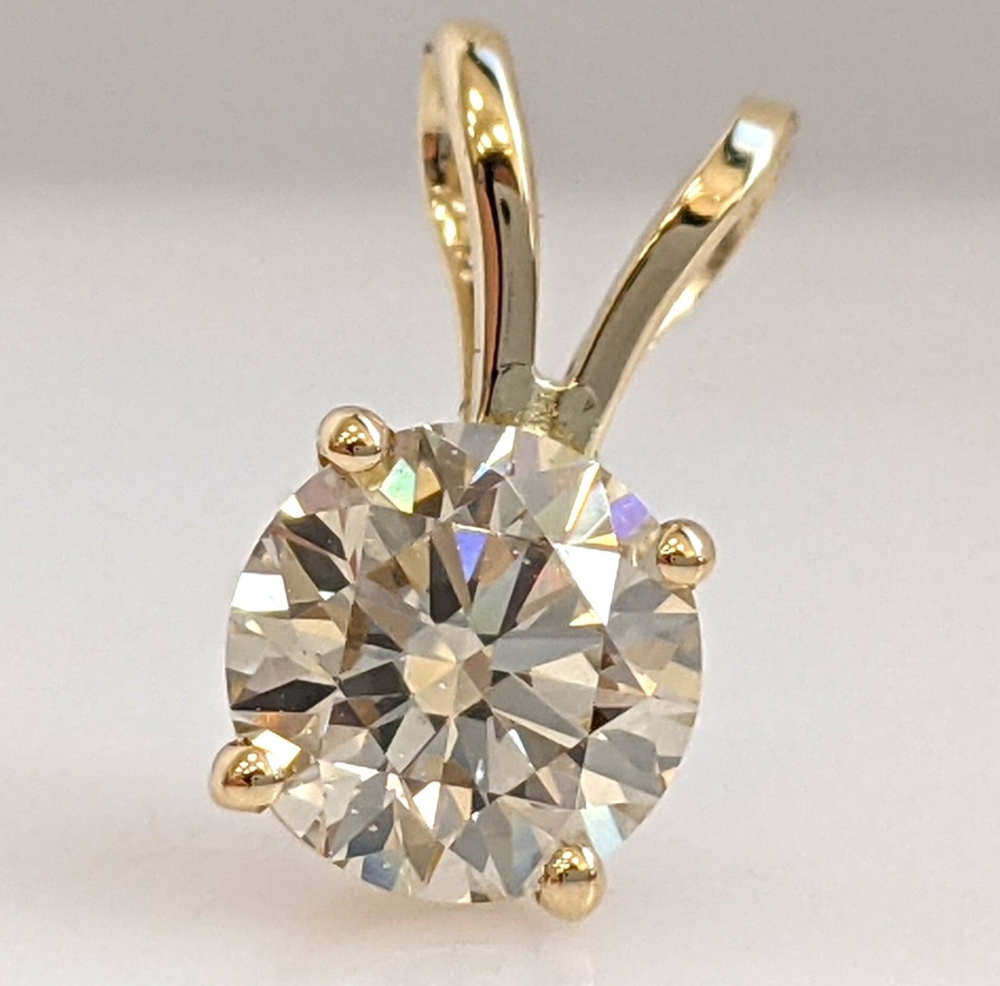 Ciondolo - 18 carati Oro giallo - 1.18ct. tw. Diamante ( naturale) -IGI