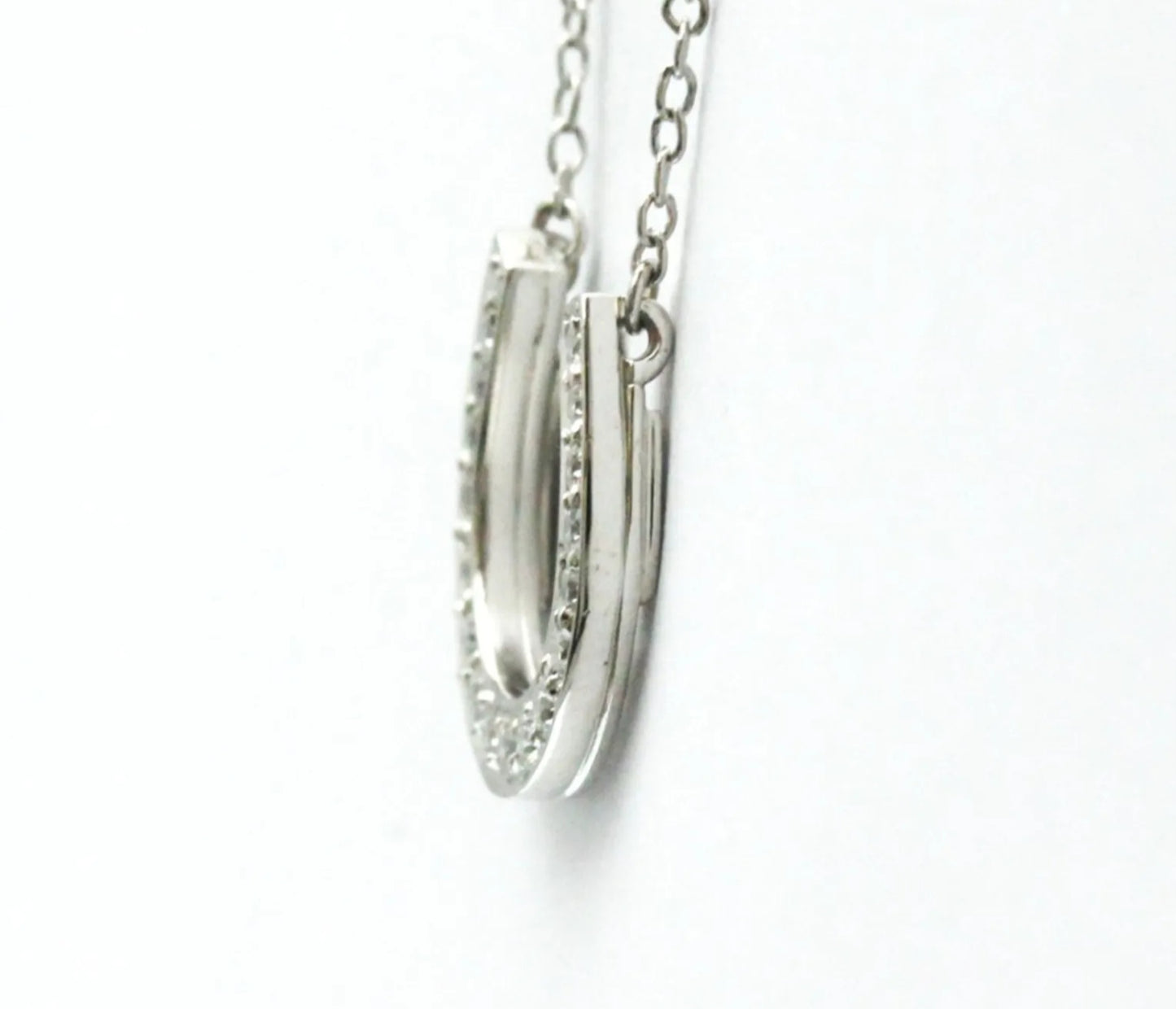Tiffany & Co. - Collana con ciondolo oro bianco 18k- 0.54 ct diamante naturale