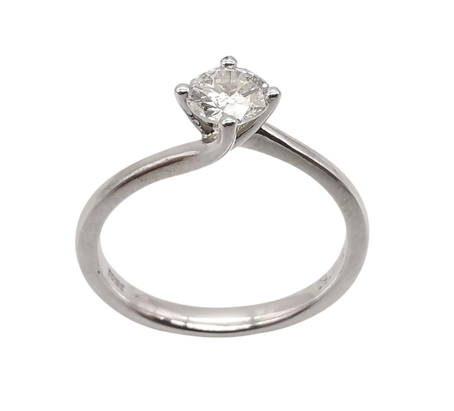 Anello - 18 carati Oro bianco - 0.55ct. tw. Diamante (Naturale)