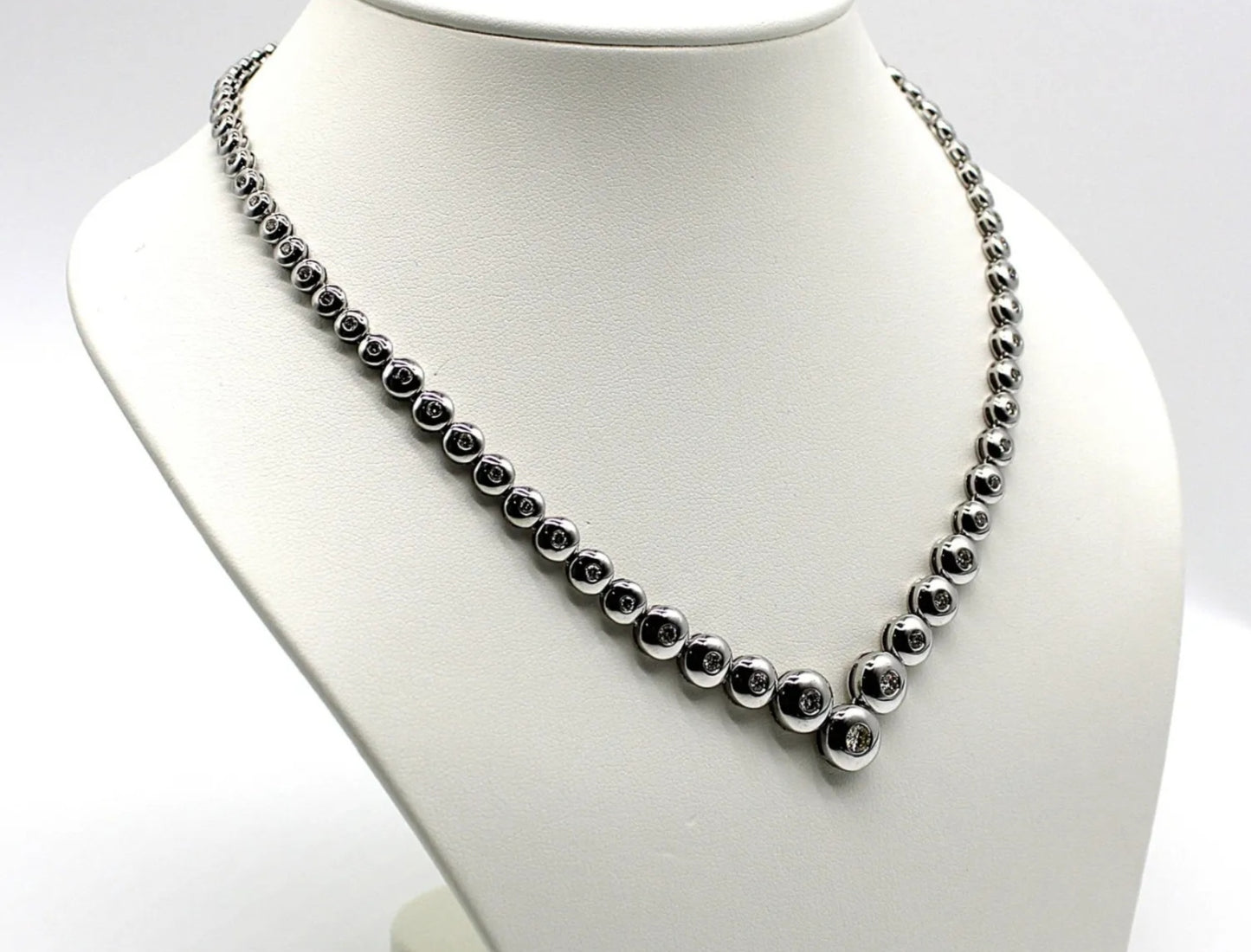 Collana - 18 carati Oro bianco - 6.80ct. tw. Diamante (Naturale)