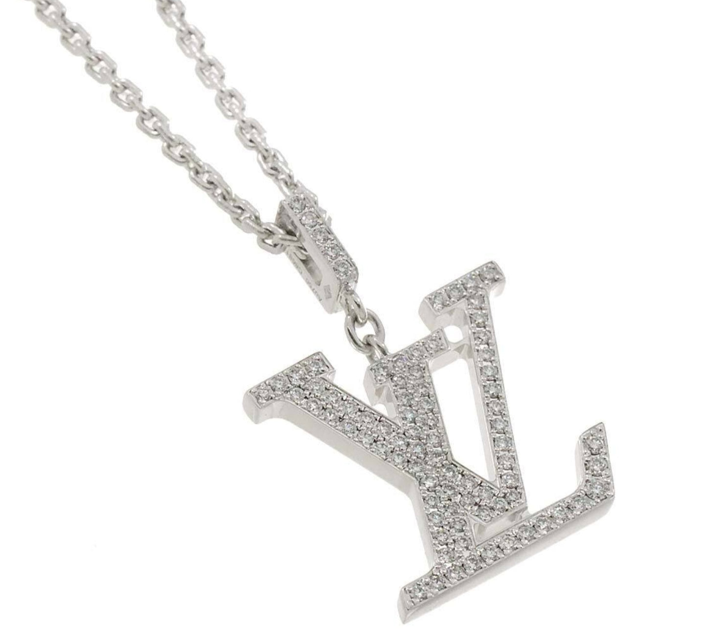 Collana in oro bianco 18k con diamanti naturali 0.60ct