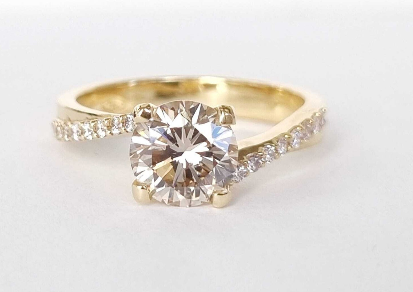 Anello di fidanzamento - 18 carati Oro giallo - 0.56 ct. tw. Diamante (Naturale)