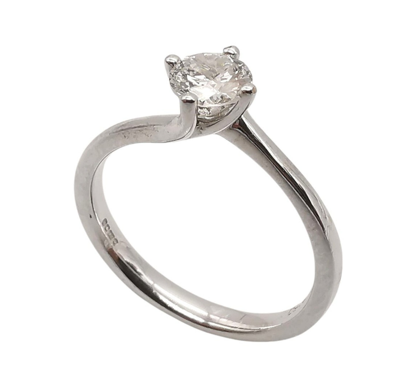 Anello - 18 carati Oro bianco - 0.55ct. tw. Diamante (Naturale)