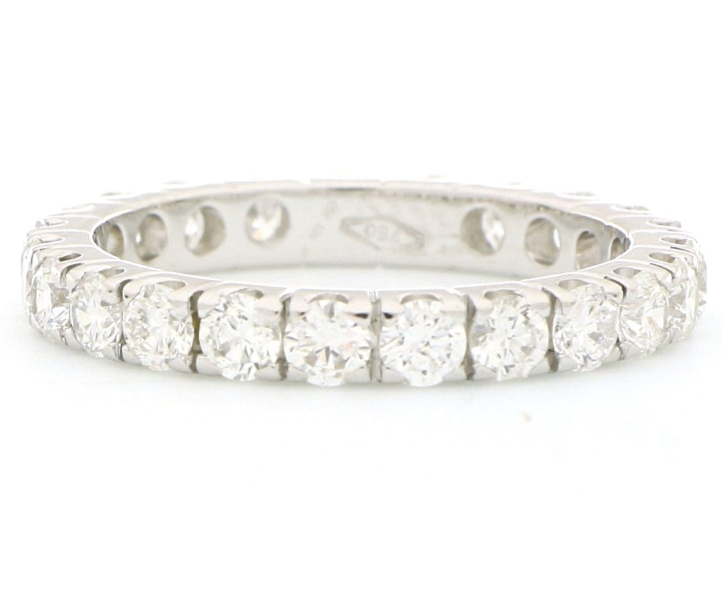 Anello riviera - 18 carati Oro bianco - 1.68ct. tw. Diamante (Naturale)