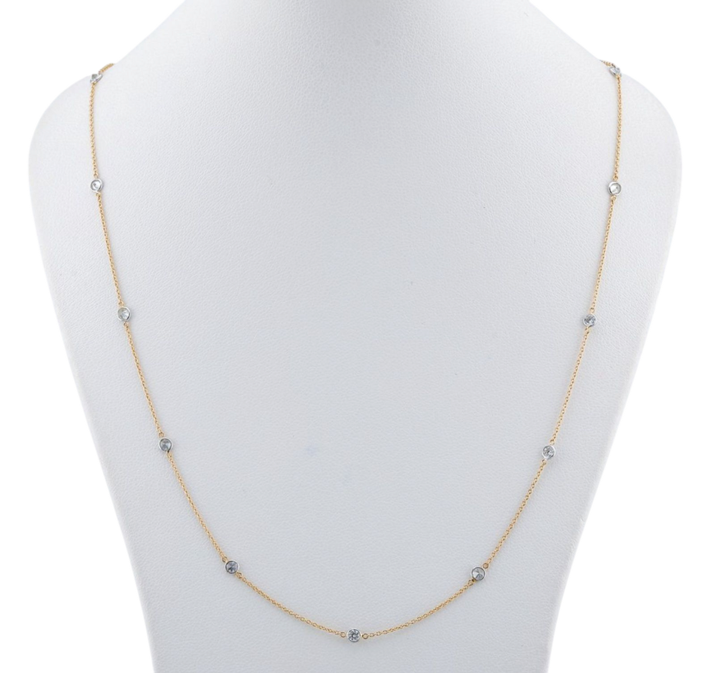 Collana in oro giallo 18k e diamanti naturali 1.40ct