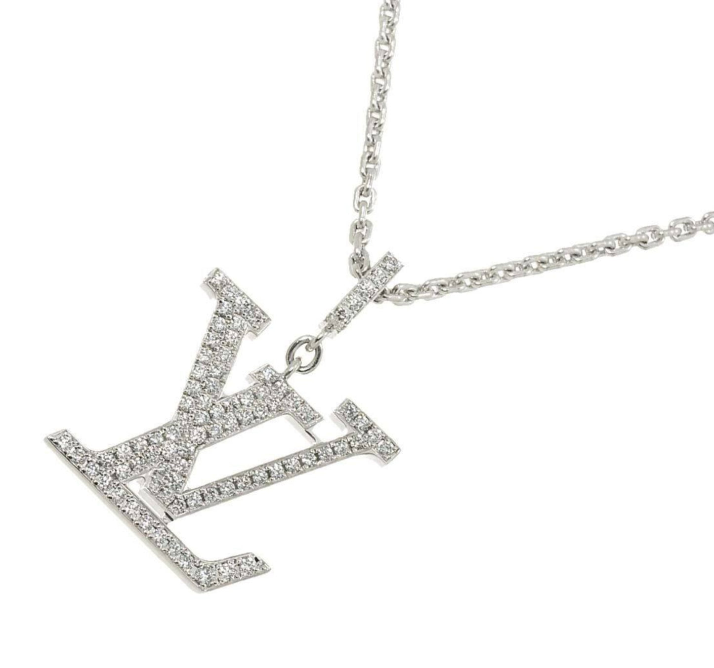 Collana in oro bianco 18k con diamanti naturali 0.60ct