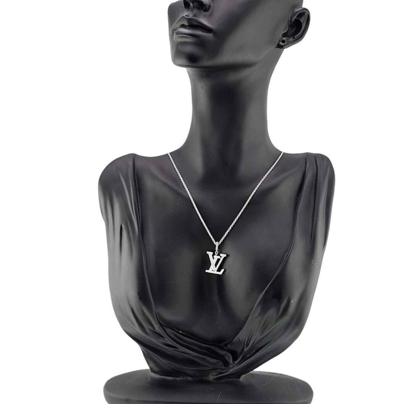 Collana in oro bianco 18k con diamanti naturali 0.60ct