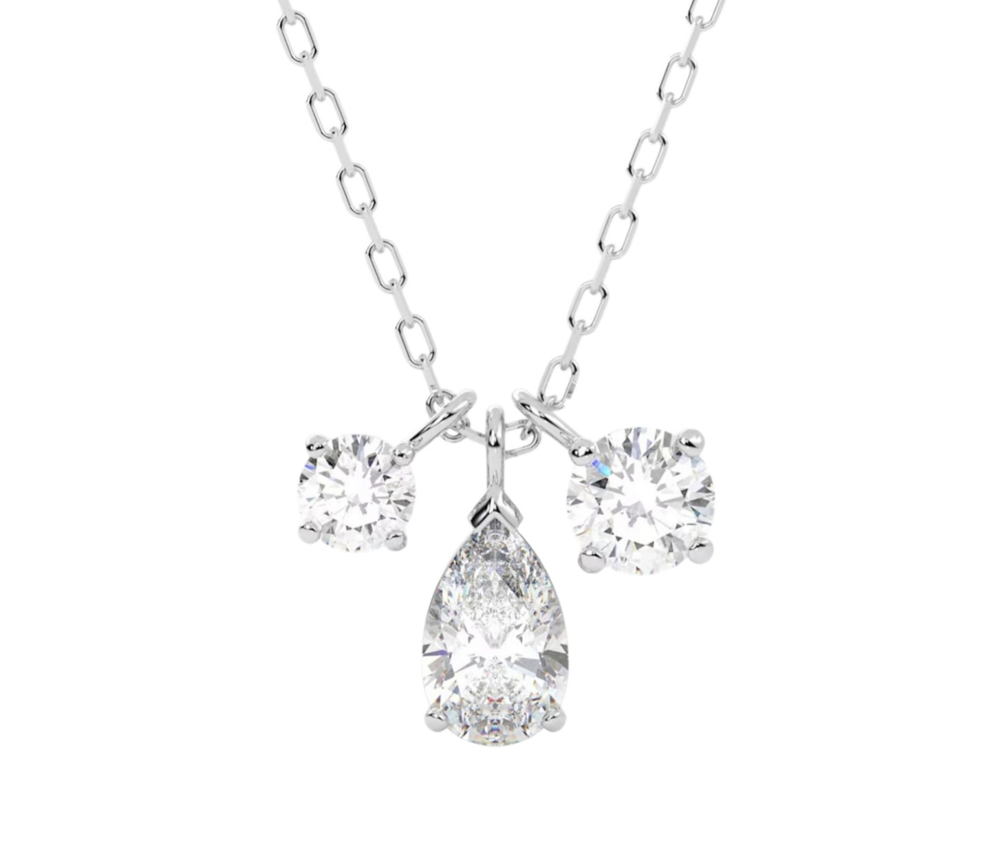 Copia di Collana trilogy in oro bianco 18k con diamanti naturali 0.59ct