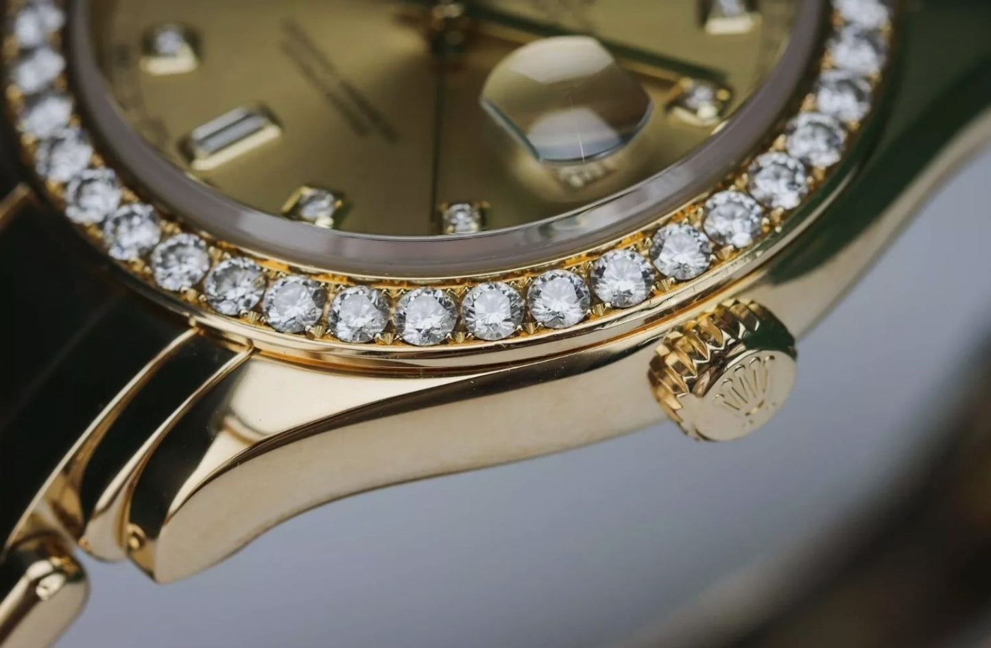 Rolex Day Date, 18348, 36mm 1993 Silver Myriad Diamond