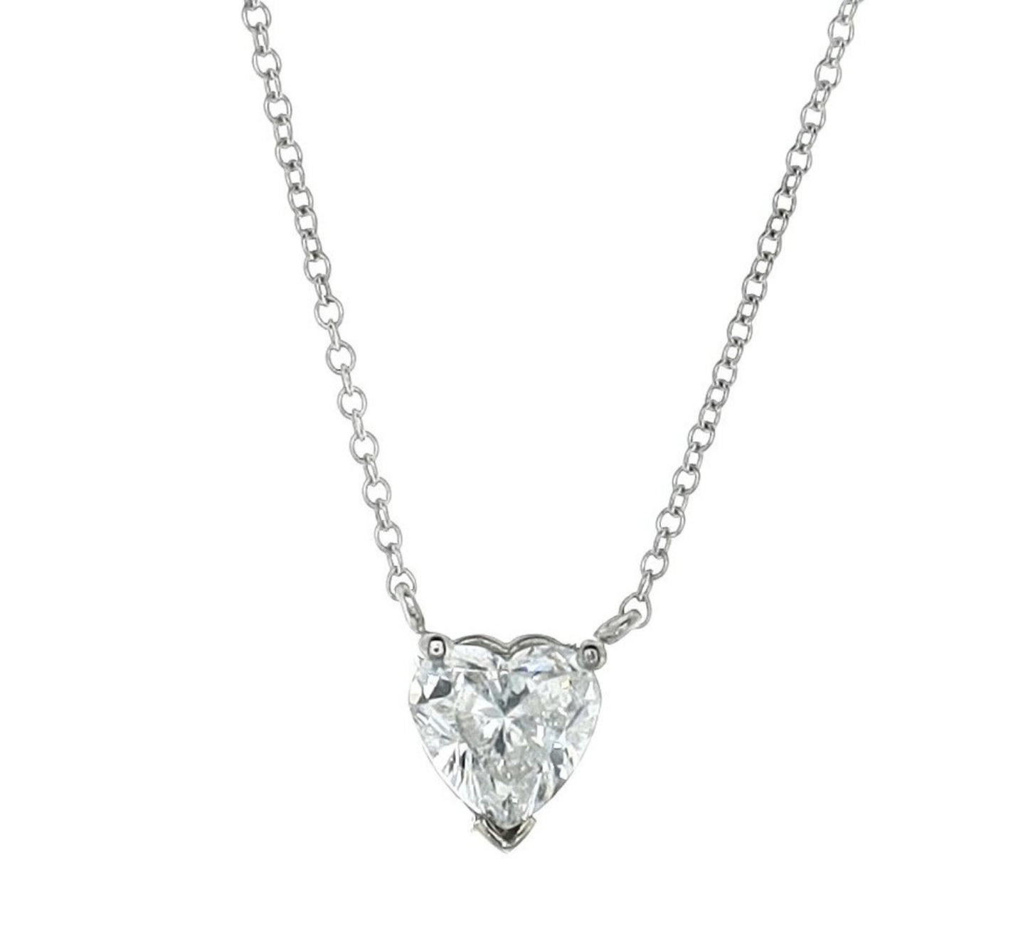 Collana punto luce in oro e diamante naturale cuore 0.25ct