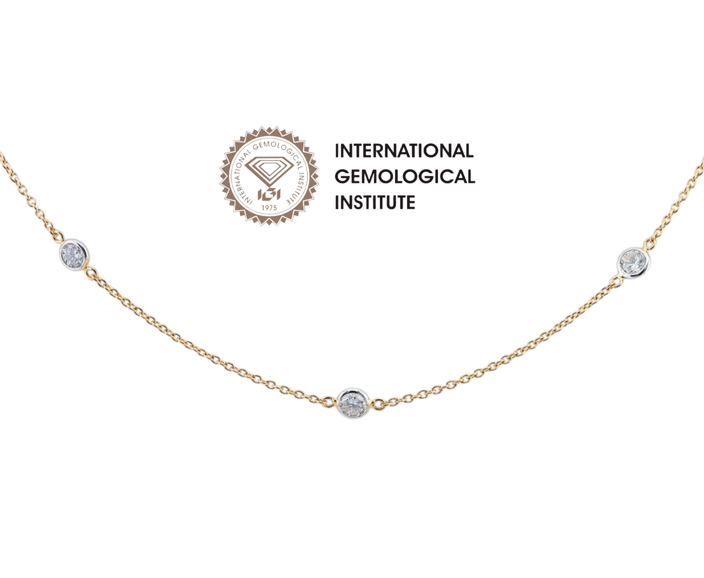 Collana in oro giallo 18k e diamanti naturali 1.40ct