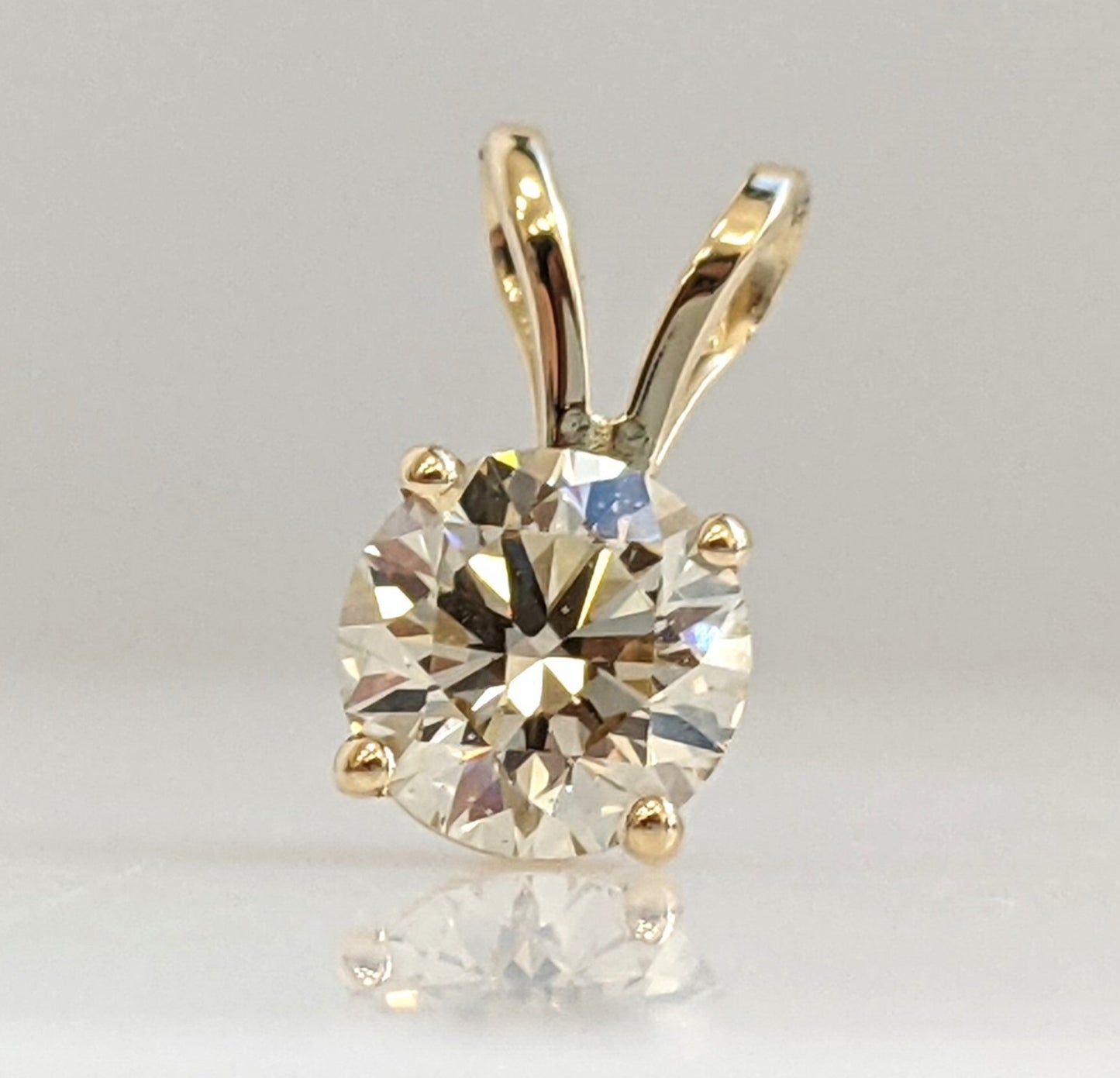 Ciondolo - 18 carati Oro giallo - 1.18ct. tw. Diamante ( naturale) -IGI
