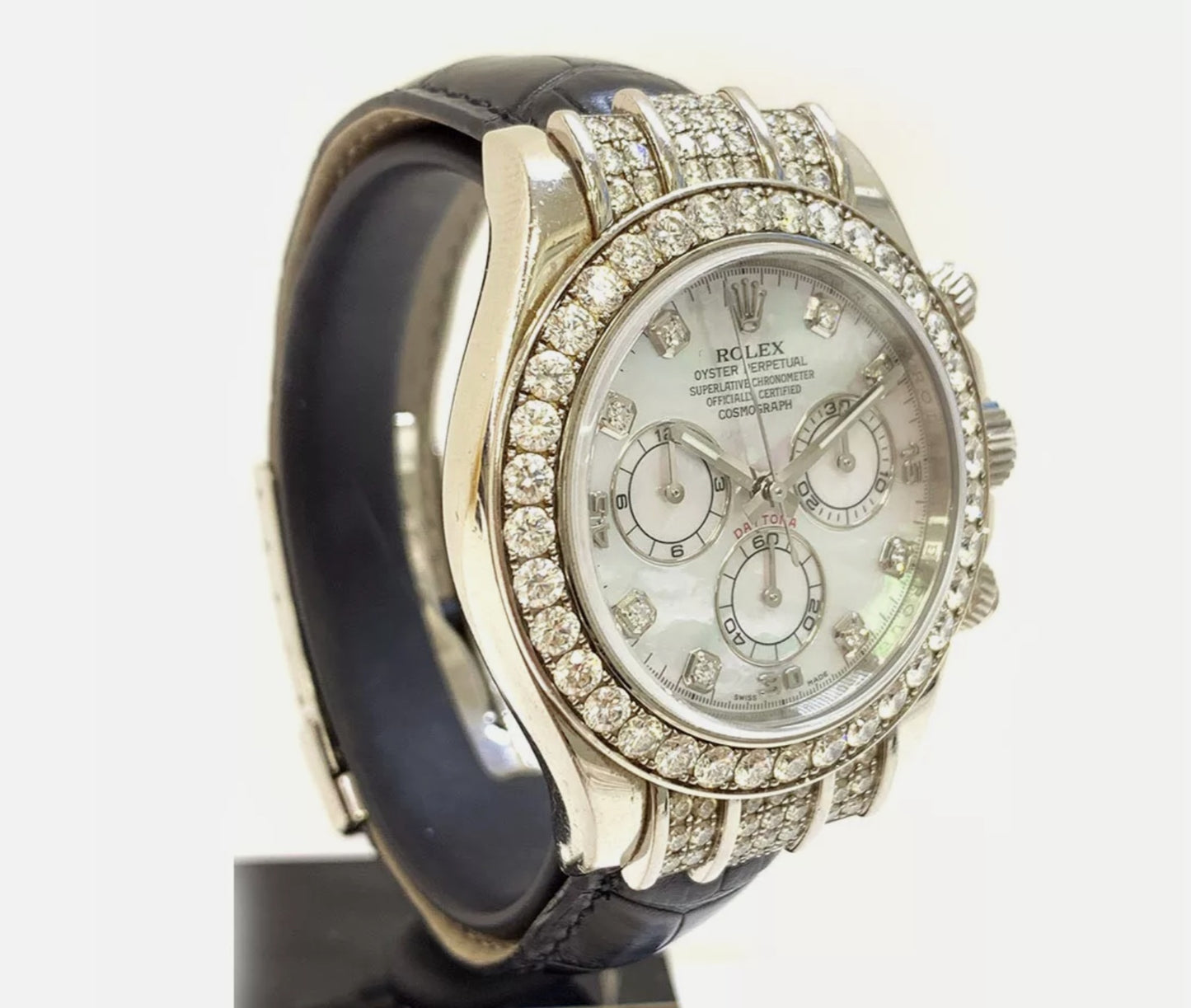 Orologio Rolex Daytona Oro Bianco 18k Madreperla Diamante