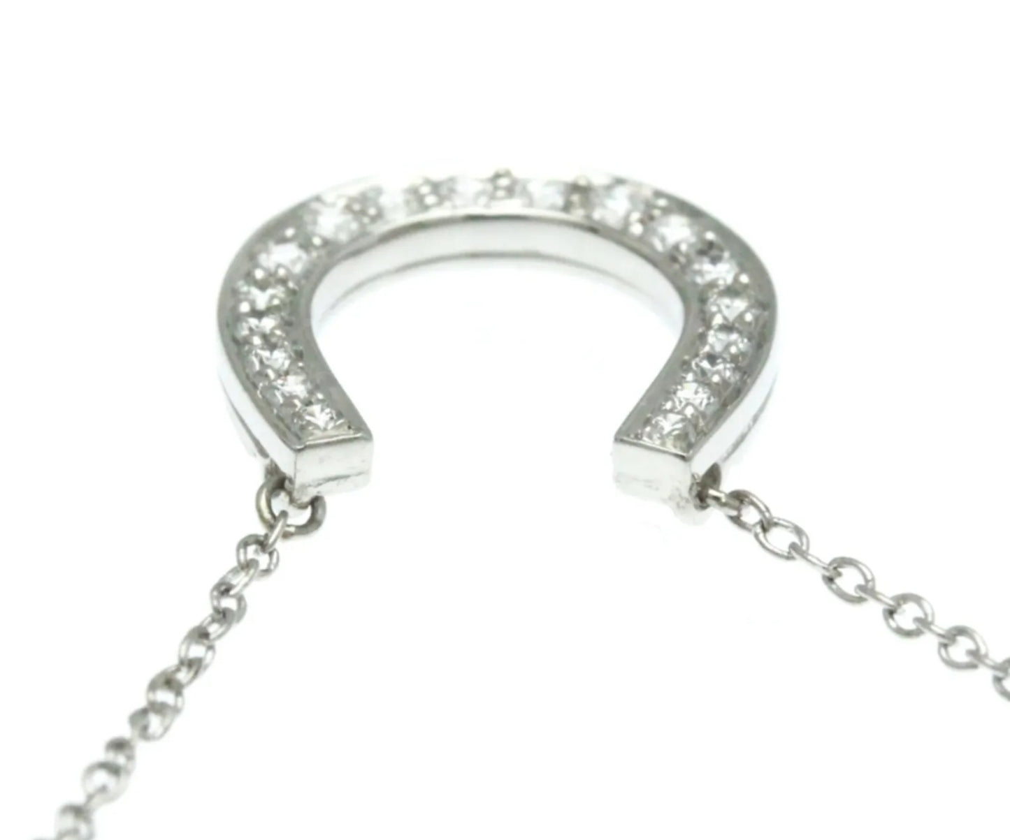 Tiffany & Co. - Collana con ciondolo oro bianco 18k- 0.54 ct diamante naturale