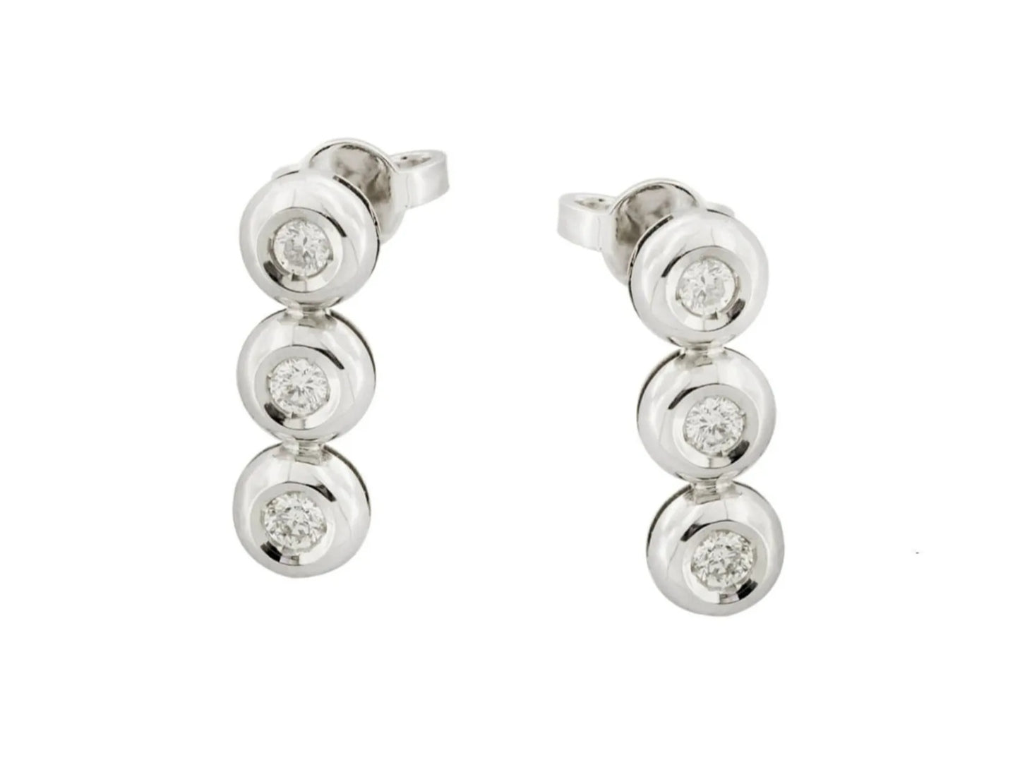 Orecchini - 18 carati Oro bianco - 0.60ct. tw. Diamante (Naturale)