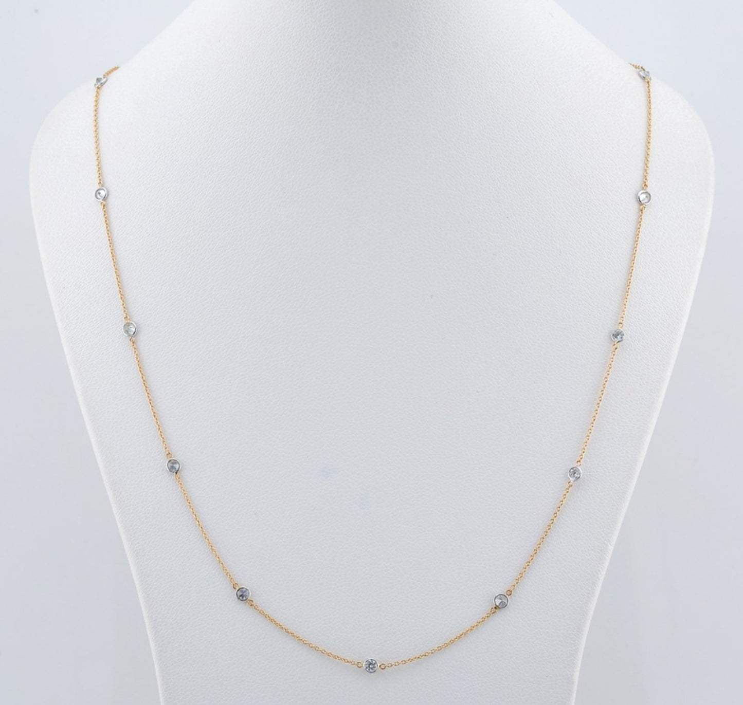 Collana in oro giallo 18k e diamanti naturali 1.40ct