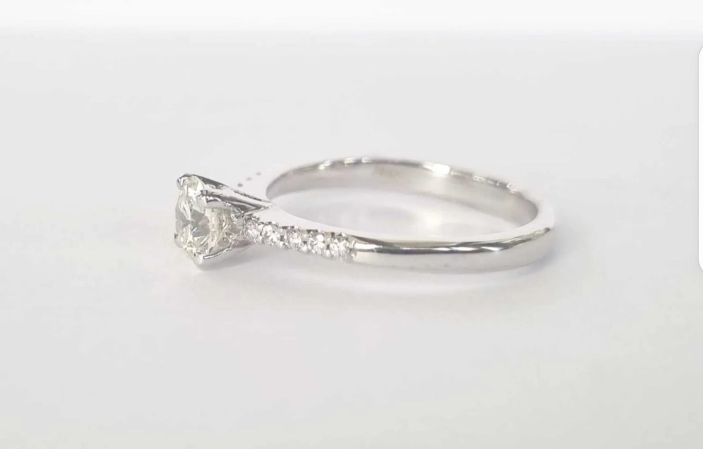 Anello di fidanzamento - 18 carati Oro bianco - 0.61ct. tw. Diamante (Naturale)